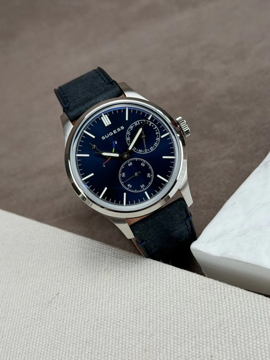 Sugess - Art Master AutomaticPower-Reserve Date Blue - No...