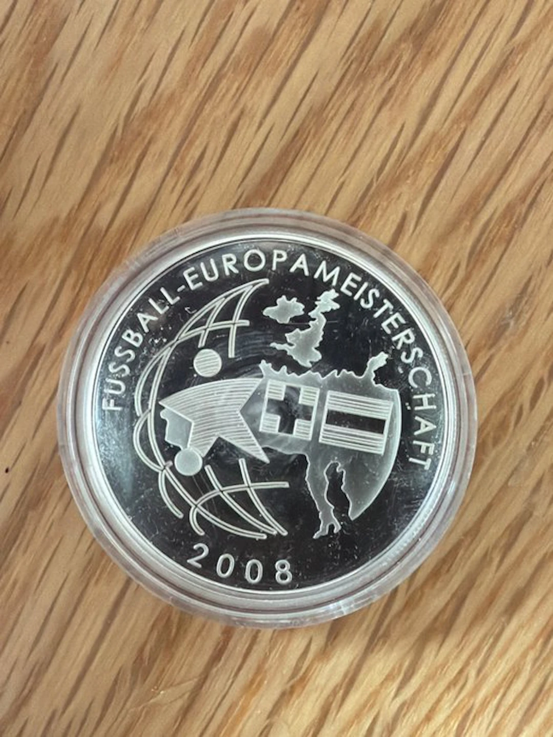 Europe. Silver medal EM 2008 Fußball - 20g (.925) Silber (No reserve price)
