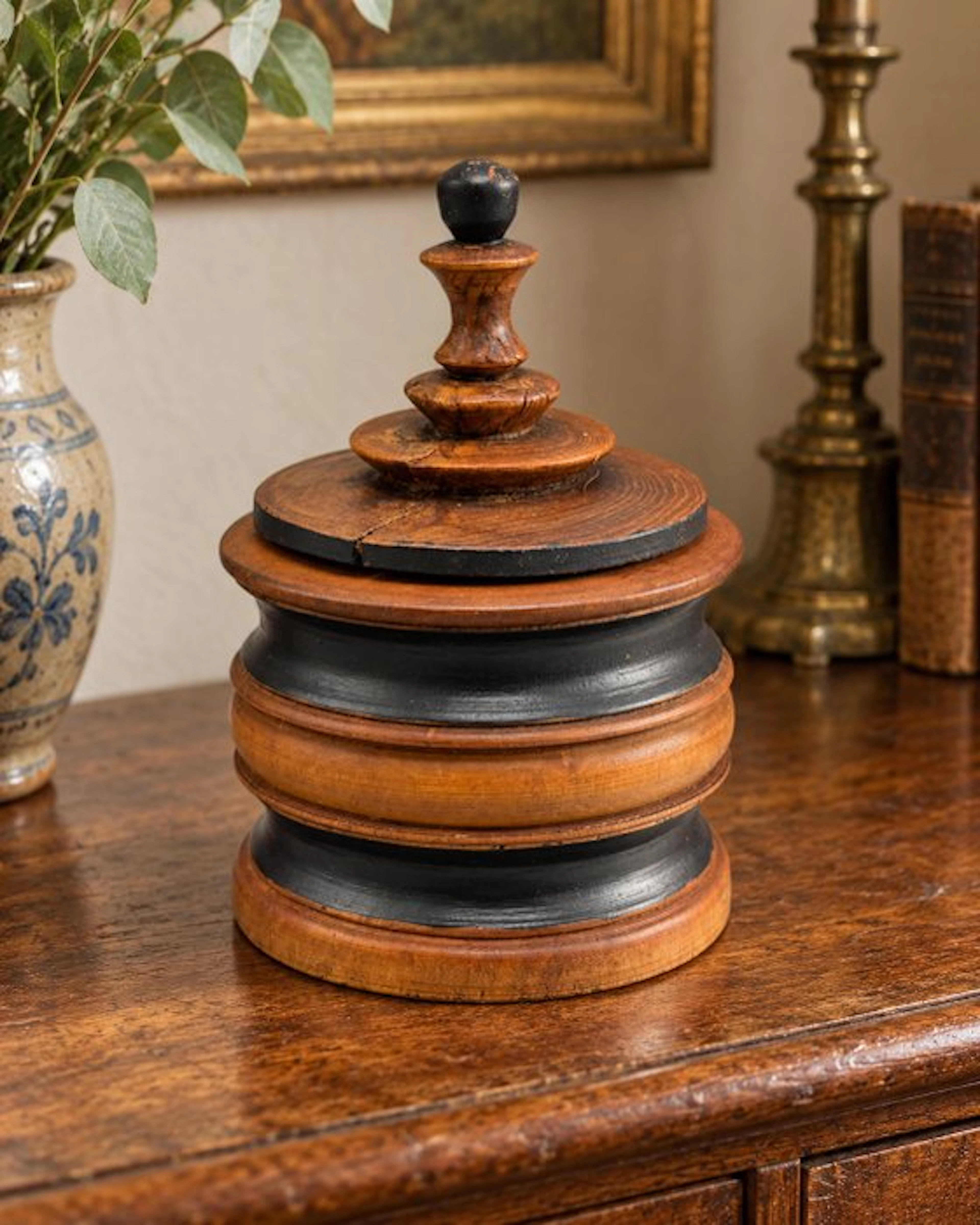 Tobacco jar - Wood - Tobacco shop Willem III period