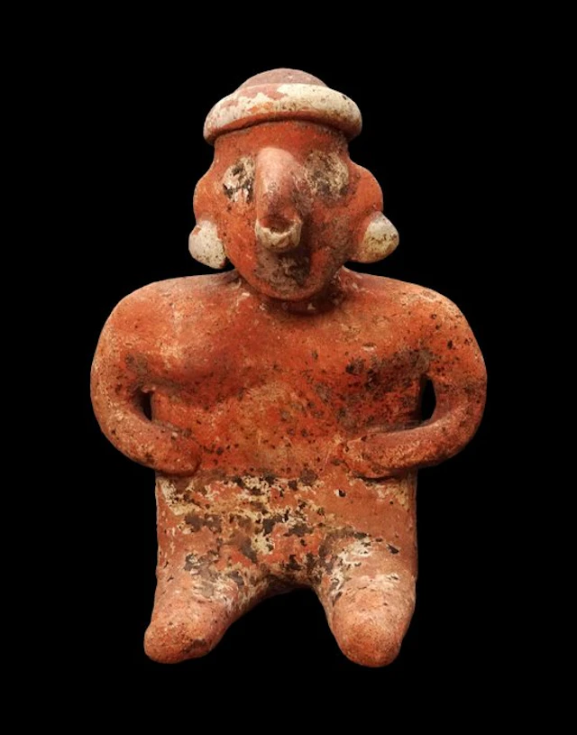 Pre-Columbian Terracotta - Female statuette - Nayarit...