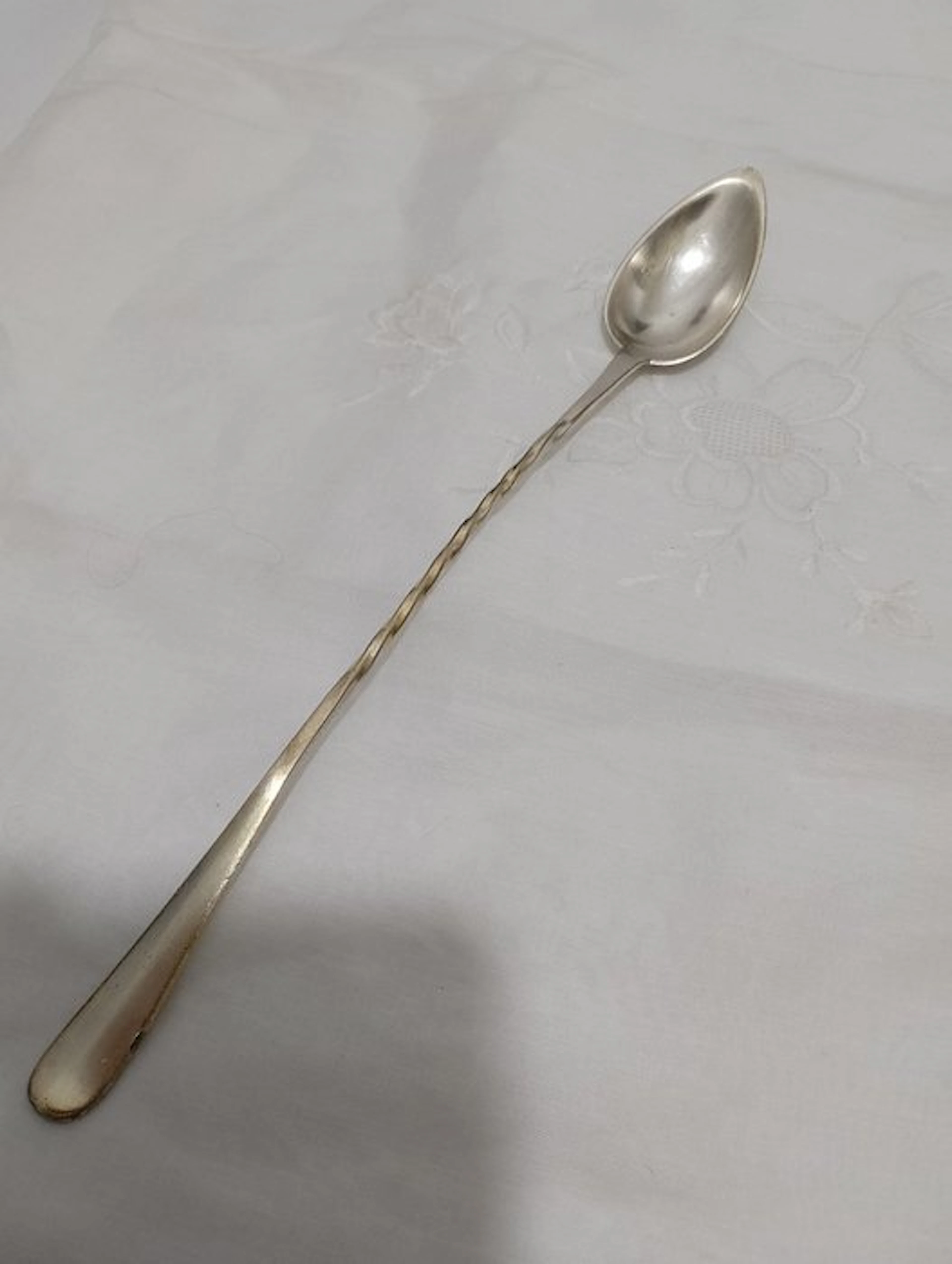 Christofle - Spoon - silvered metal - Cocktail "bar Spoon"