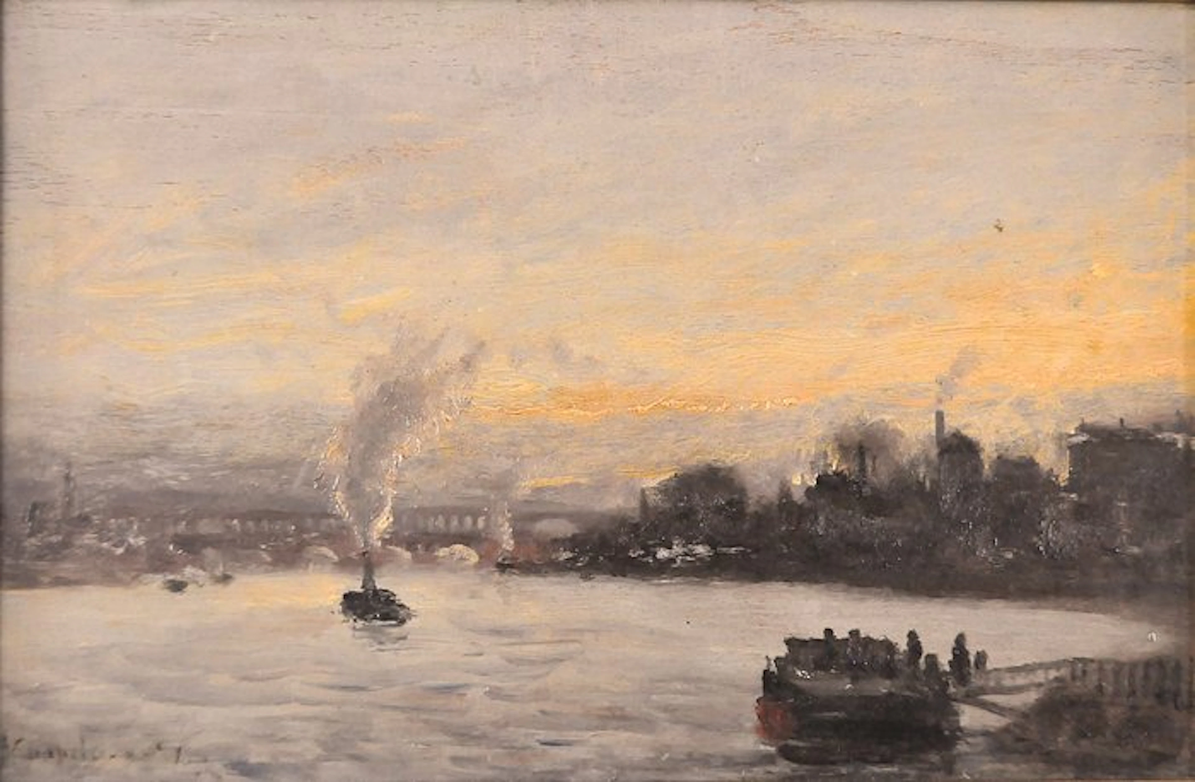 Victor Eugène De Papeleu (1810-1881) - Paris: le pont de Bercy