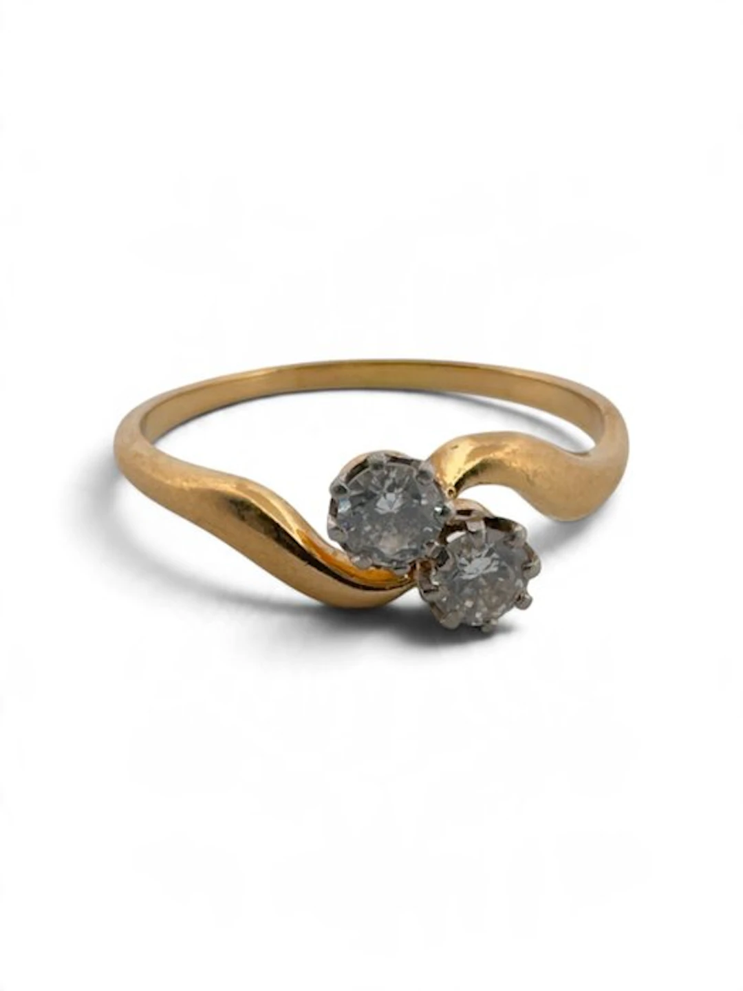 Ring - 18 kt. Yellow gold - 0.40ct. tw. Diamond (Natural)