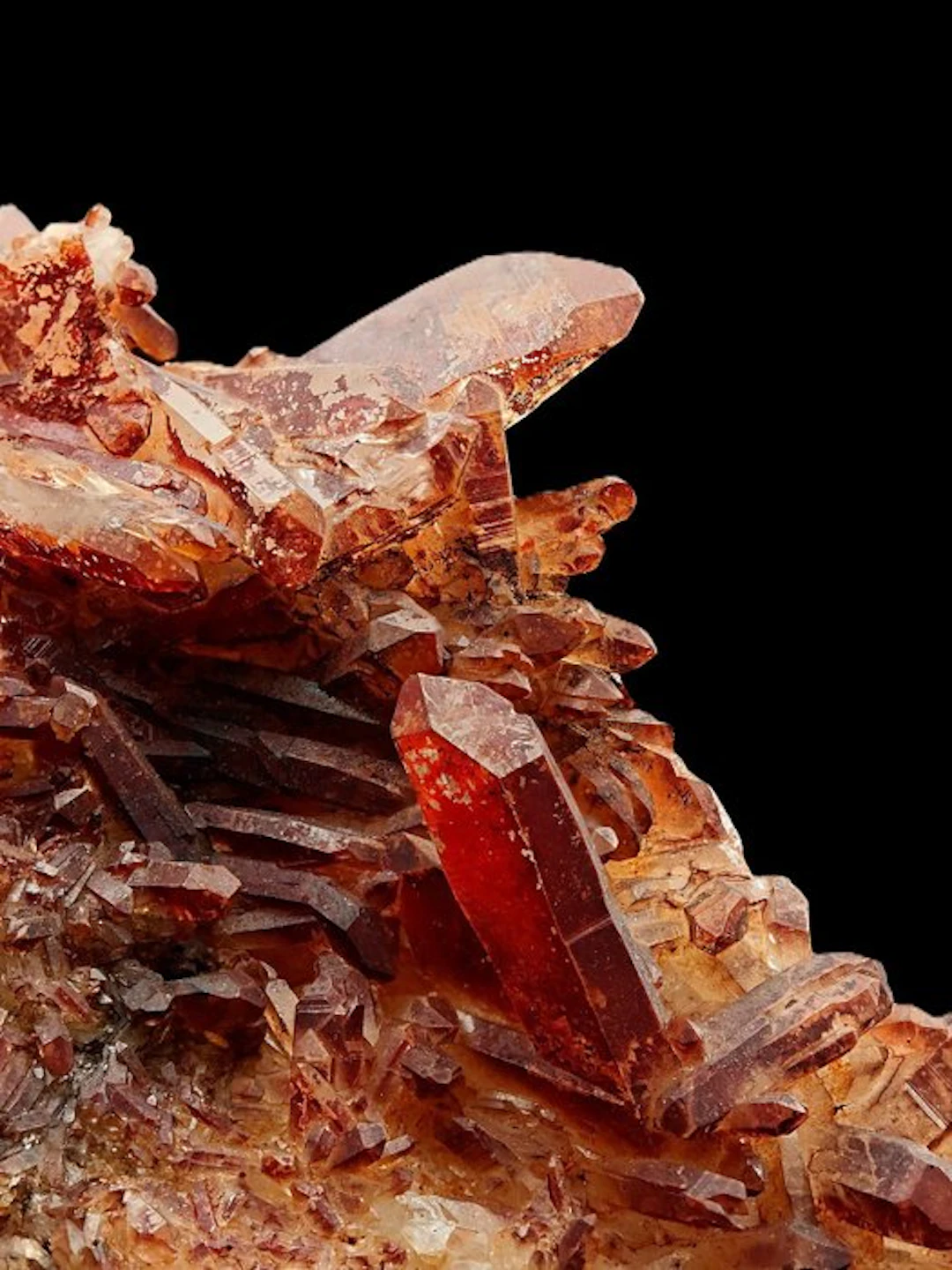 Intense red hematoid quartz with hematite