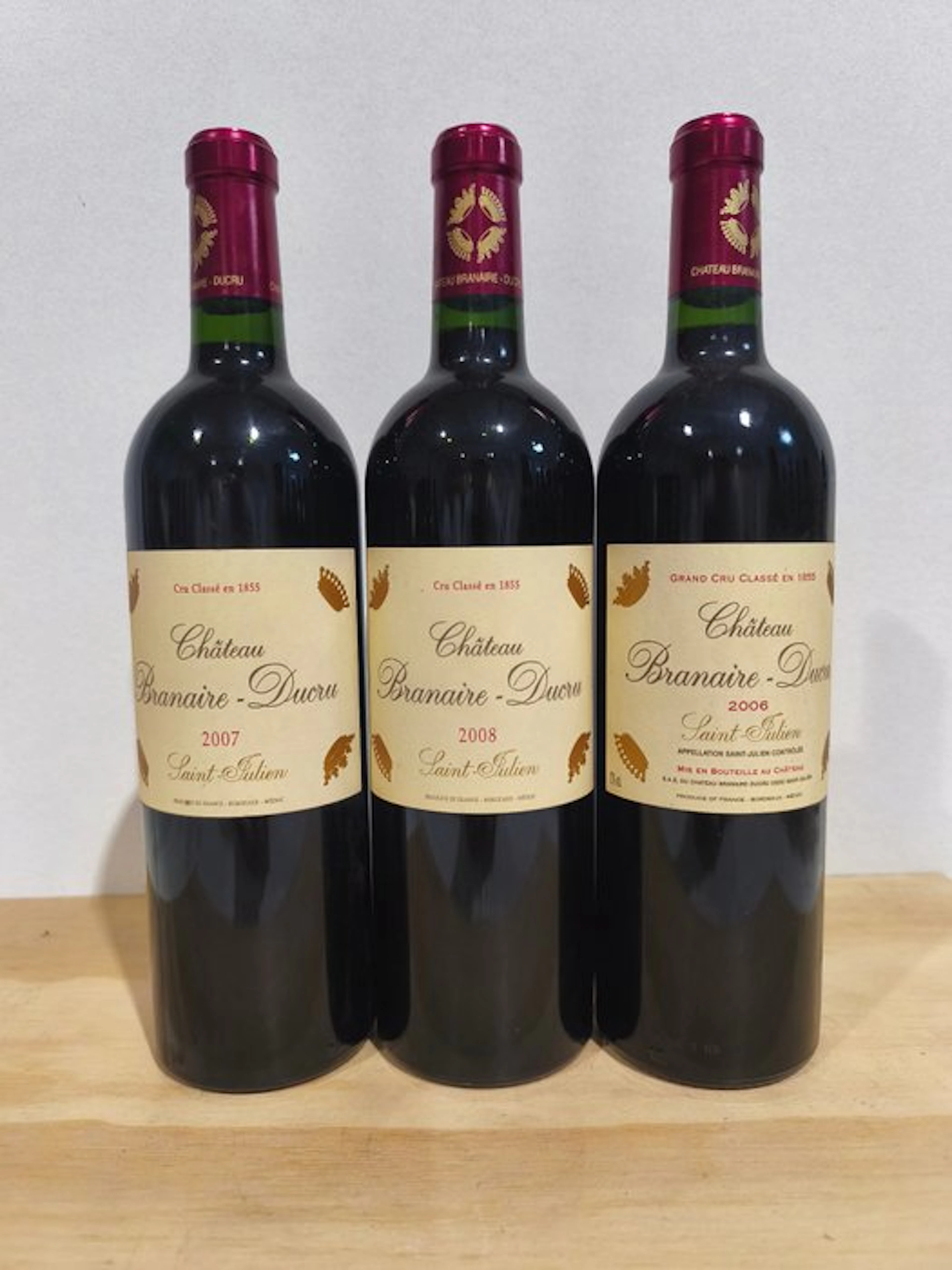 2006 , 2007 & 2008 Château Branaire-Ducru - Saint-Julien...