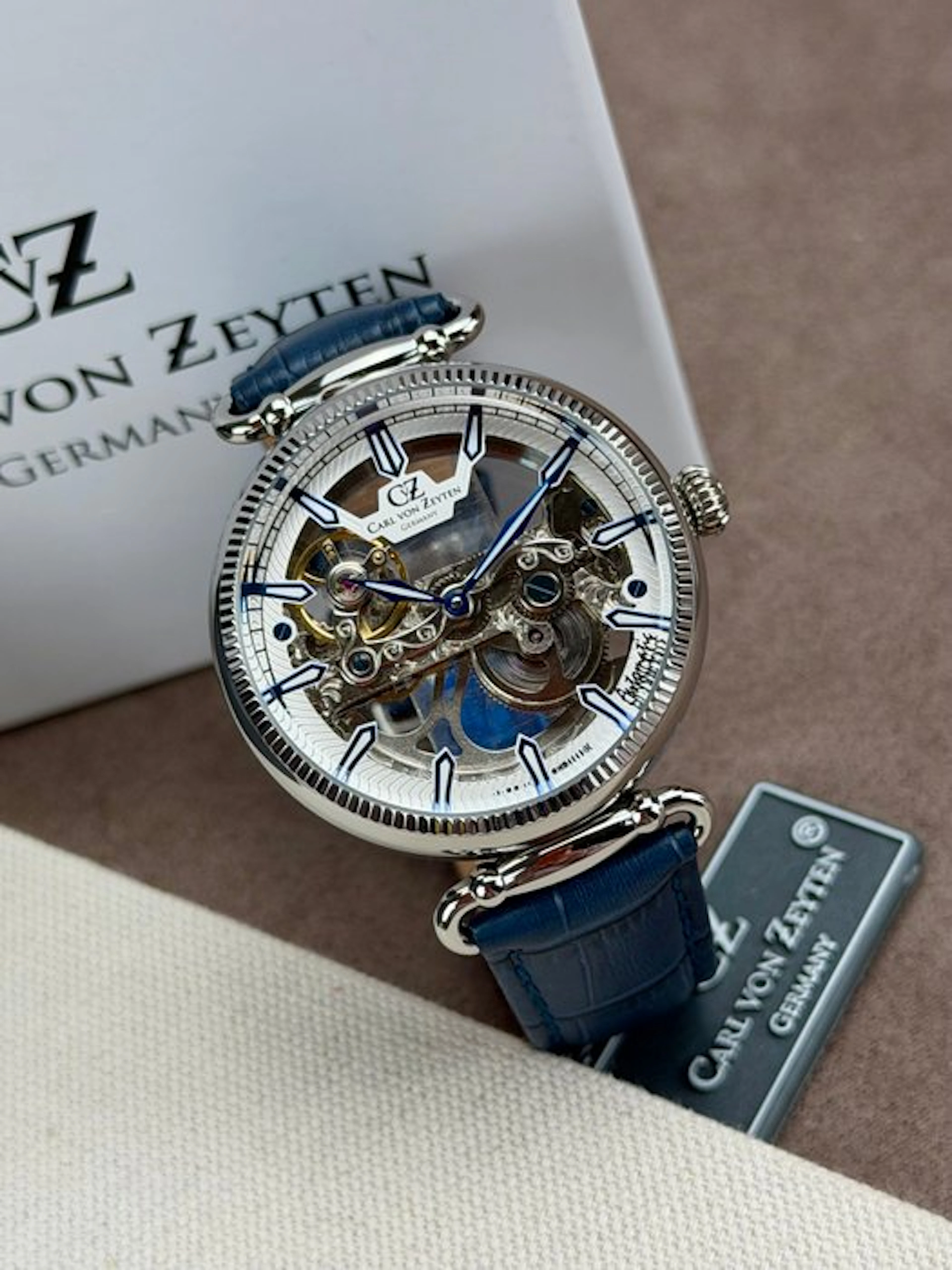 Carl von Zeyten - Skeleton Automatic blue - No reserve...