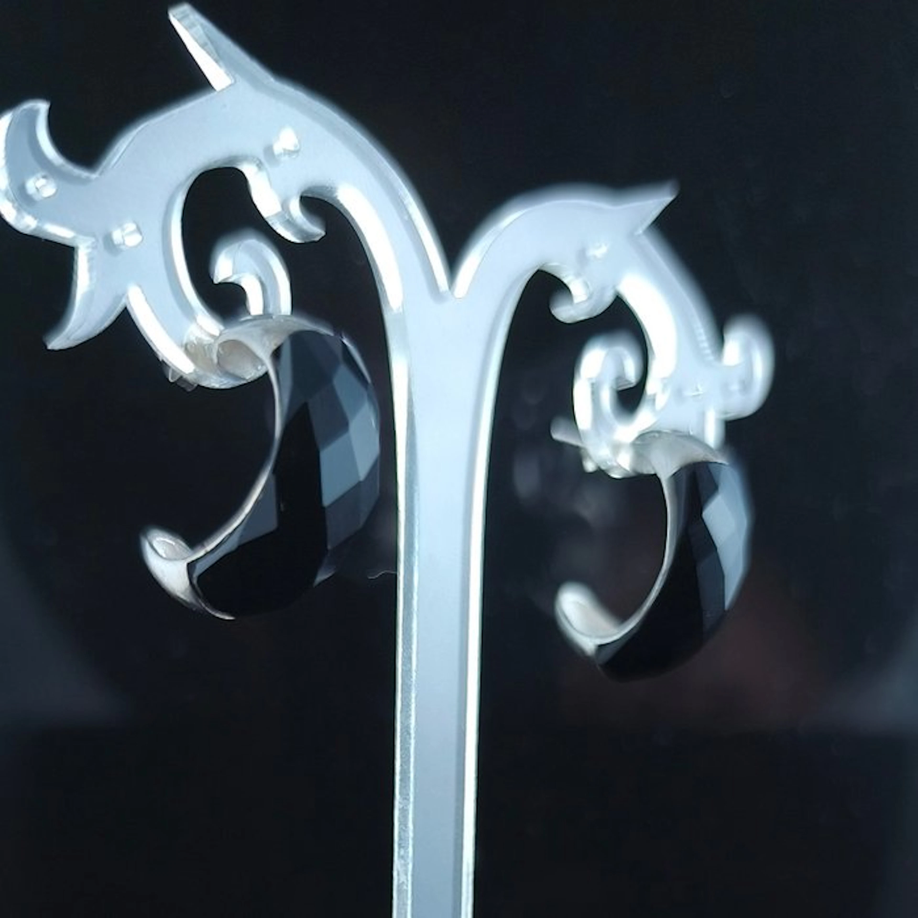 Silver - Earrings - ONIX ENERGY ABSORBER