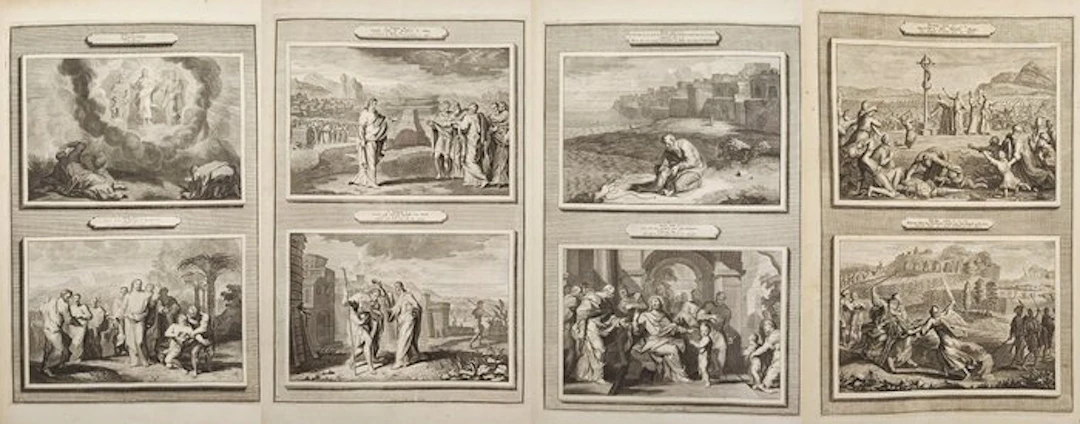 Pieter Mortier (1661–1711) - Set of 4: Biblical...