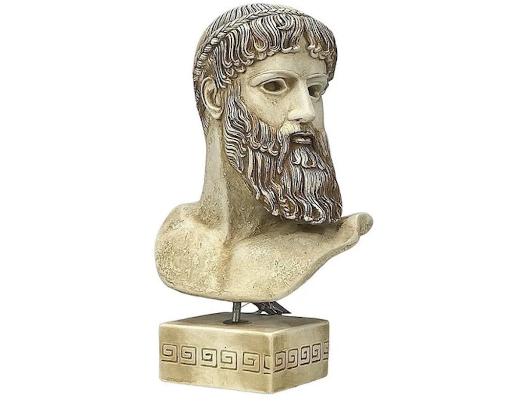 Bust, Poseidone - 36 cm - Stone