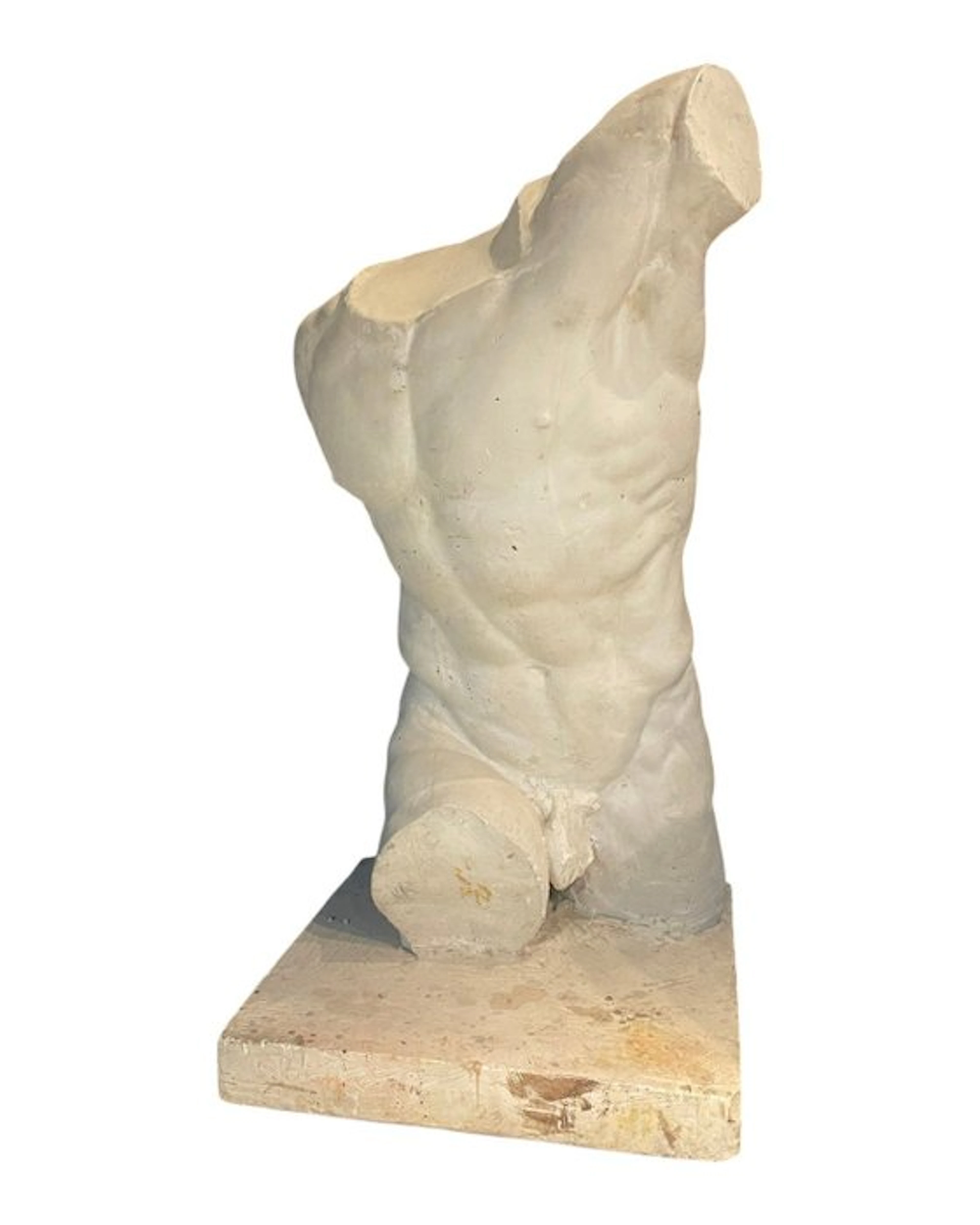Bust, Torso del Gladiatore borghese - 100 cm - Plaster