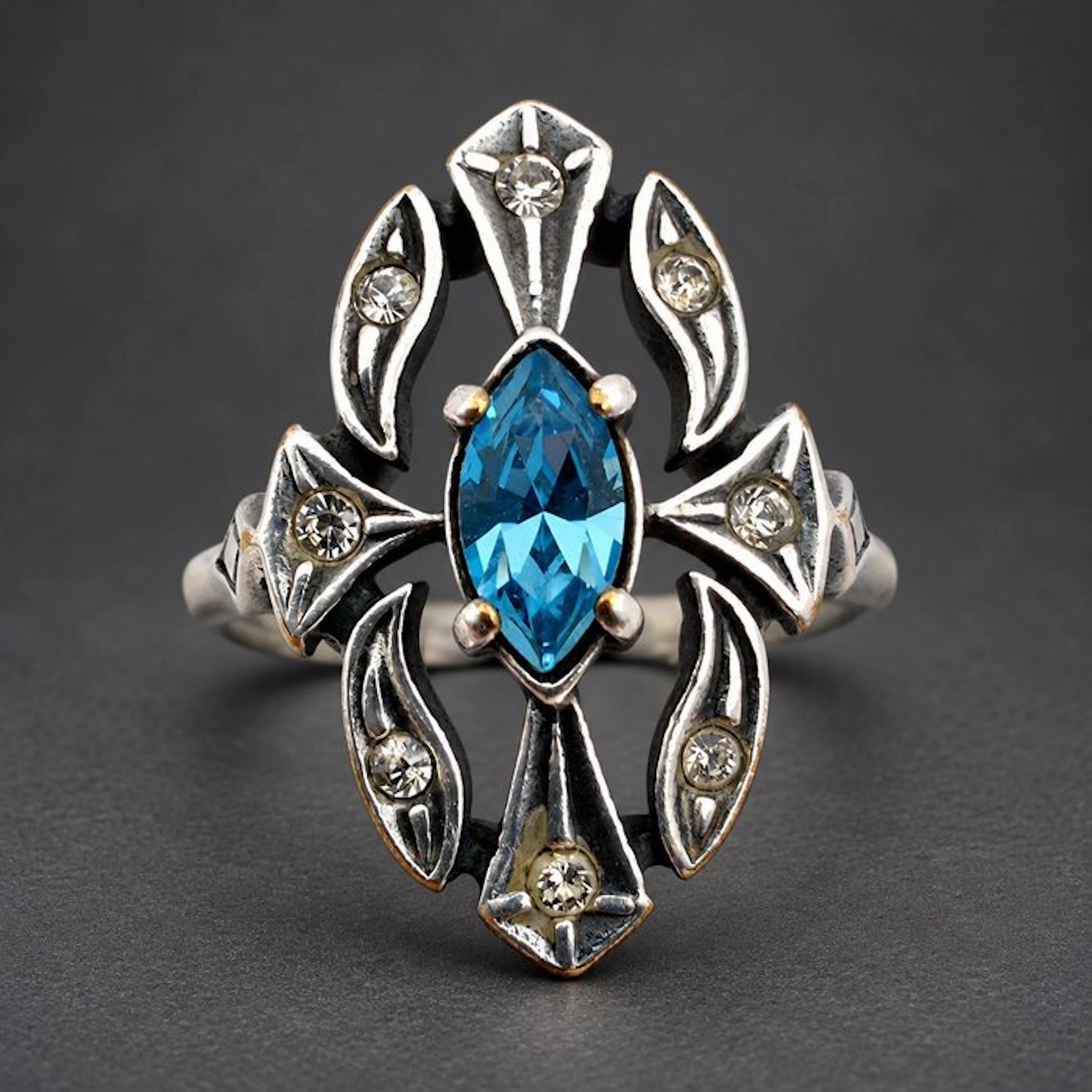 Silver - Ring - Art Deco Revival