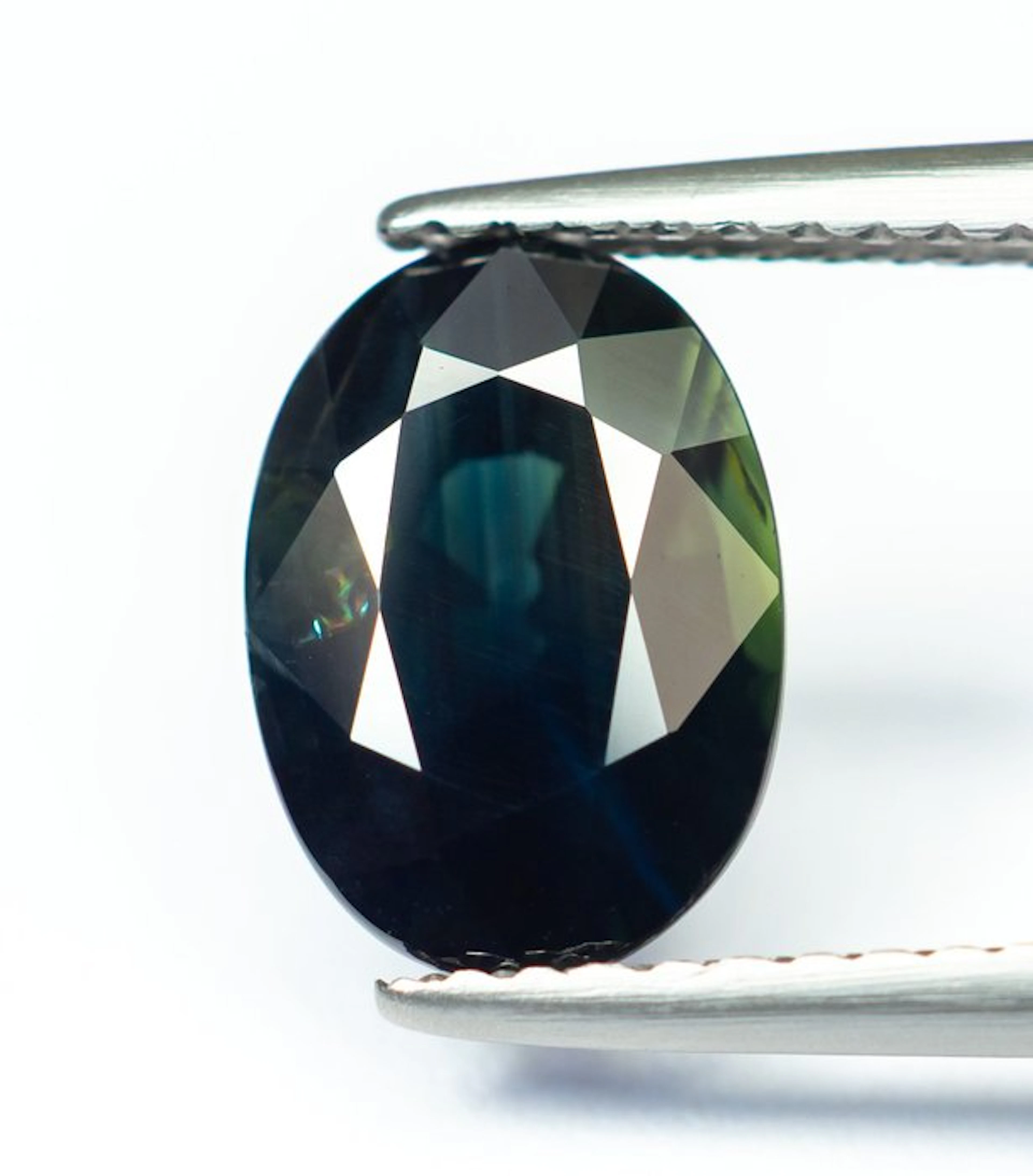 No reserve price Sapphire - 2.85 ct - Bellerophon Gemlab - Deep Greenish Blue