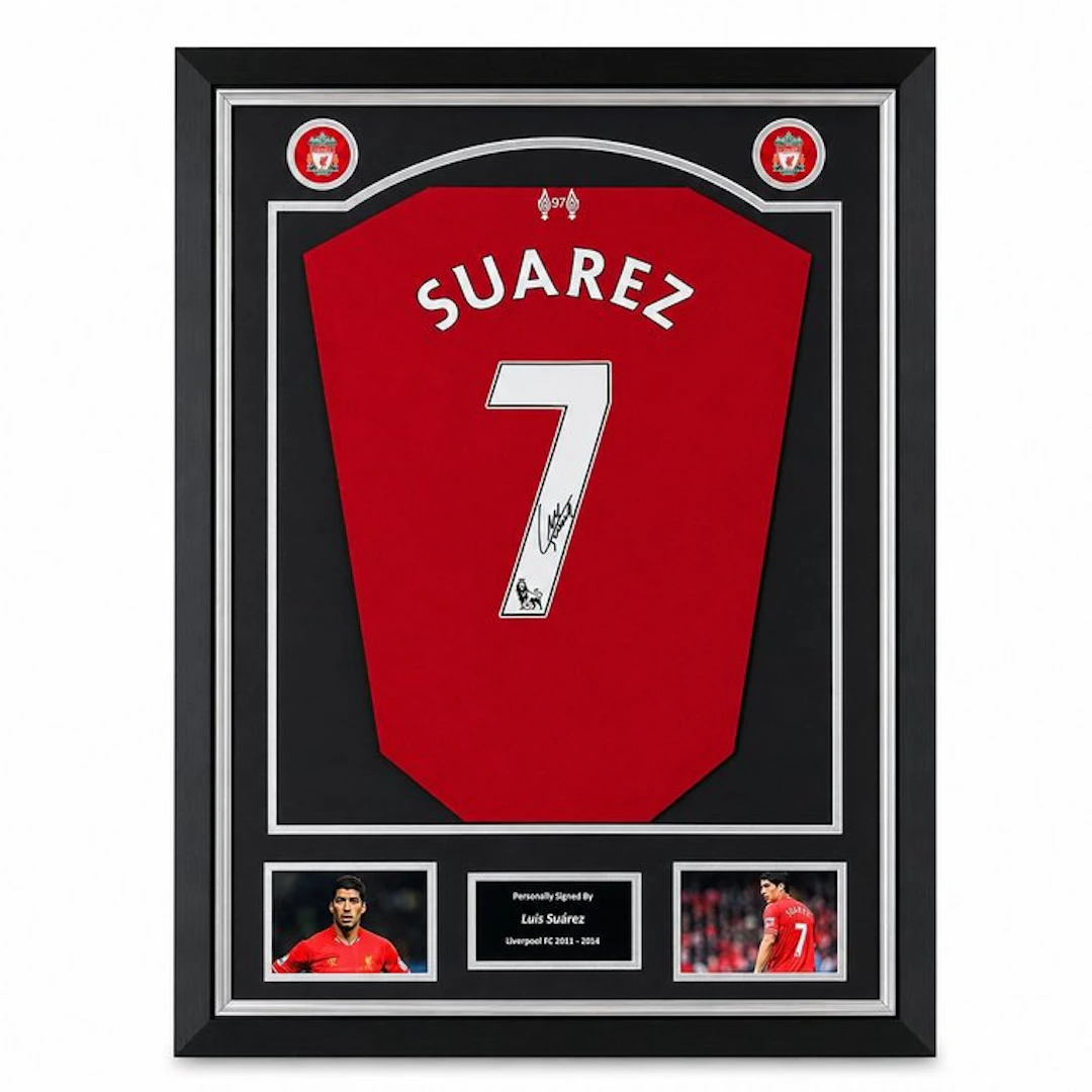 Liverpool - Premier League - Luis Suarez - Premium Frame - 2025 - Jersey