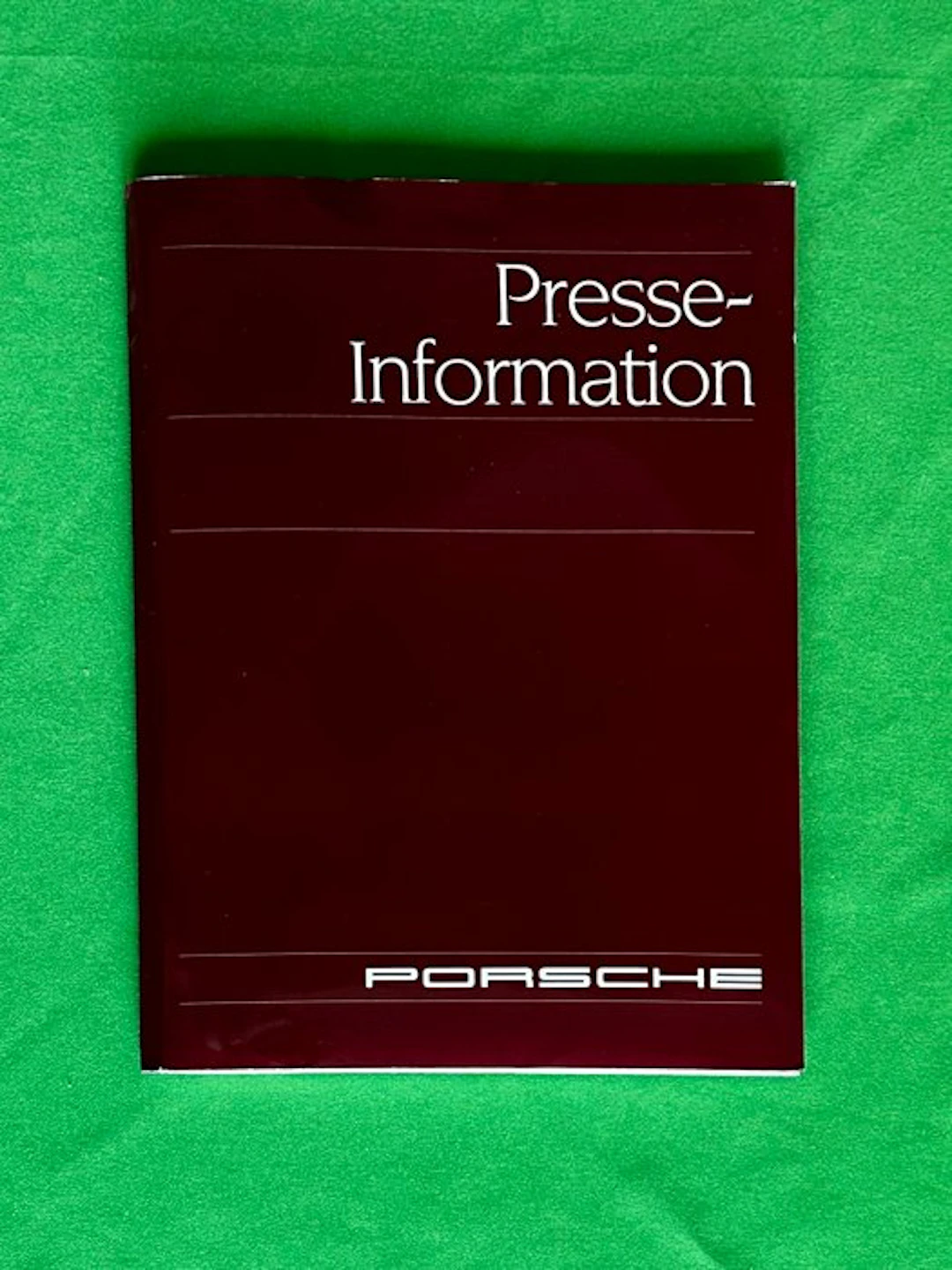 Press information kit - Porsche - 911 Carrera 2 - Targa - 1989