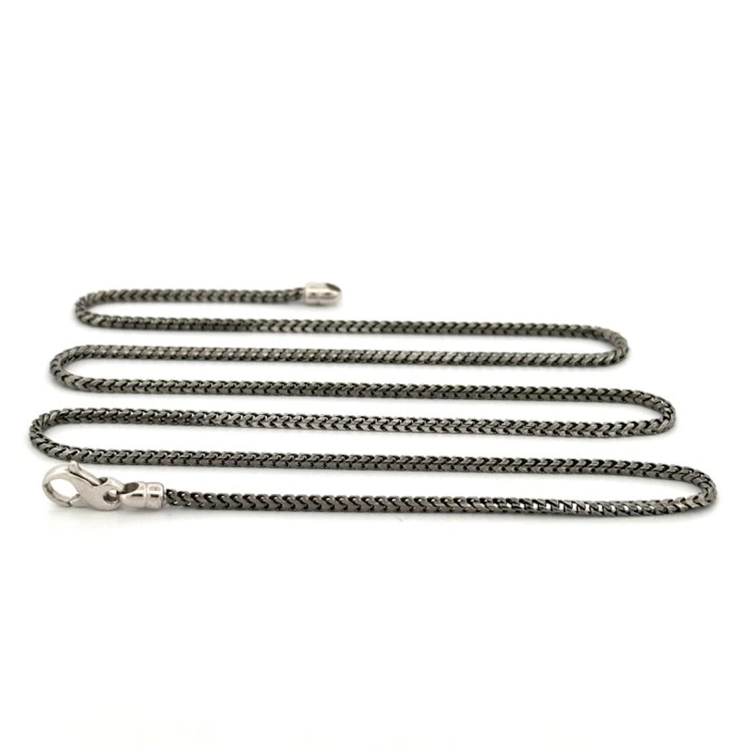 Vieri - Necklace - Franco - 50 cm - 18 kt. White gold, Black gold