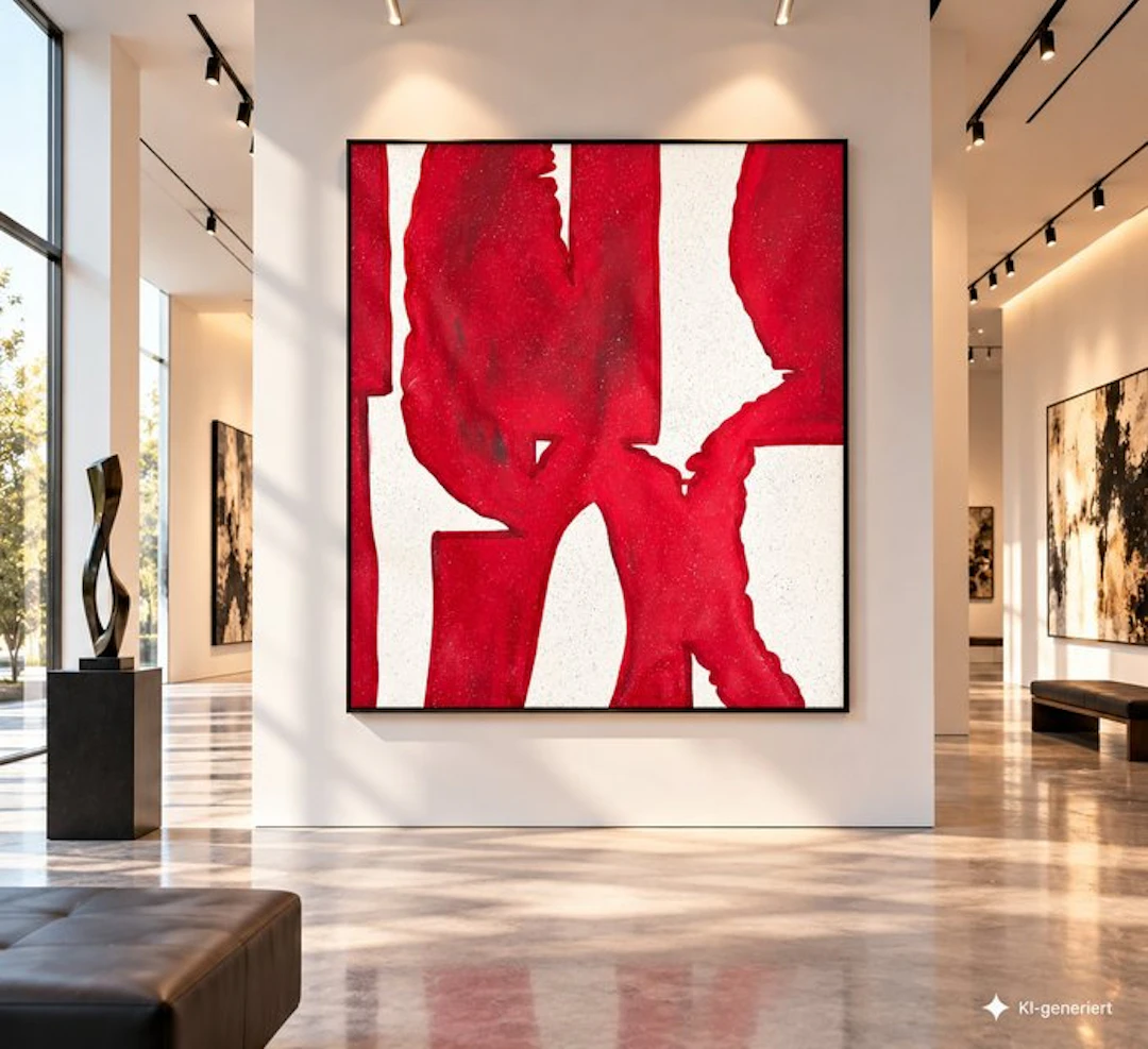 Timo Wedell - Lively Crimson Forms - XXL - Abstract Klein