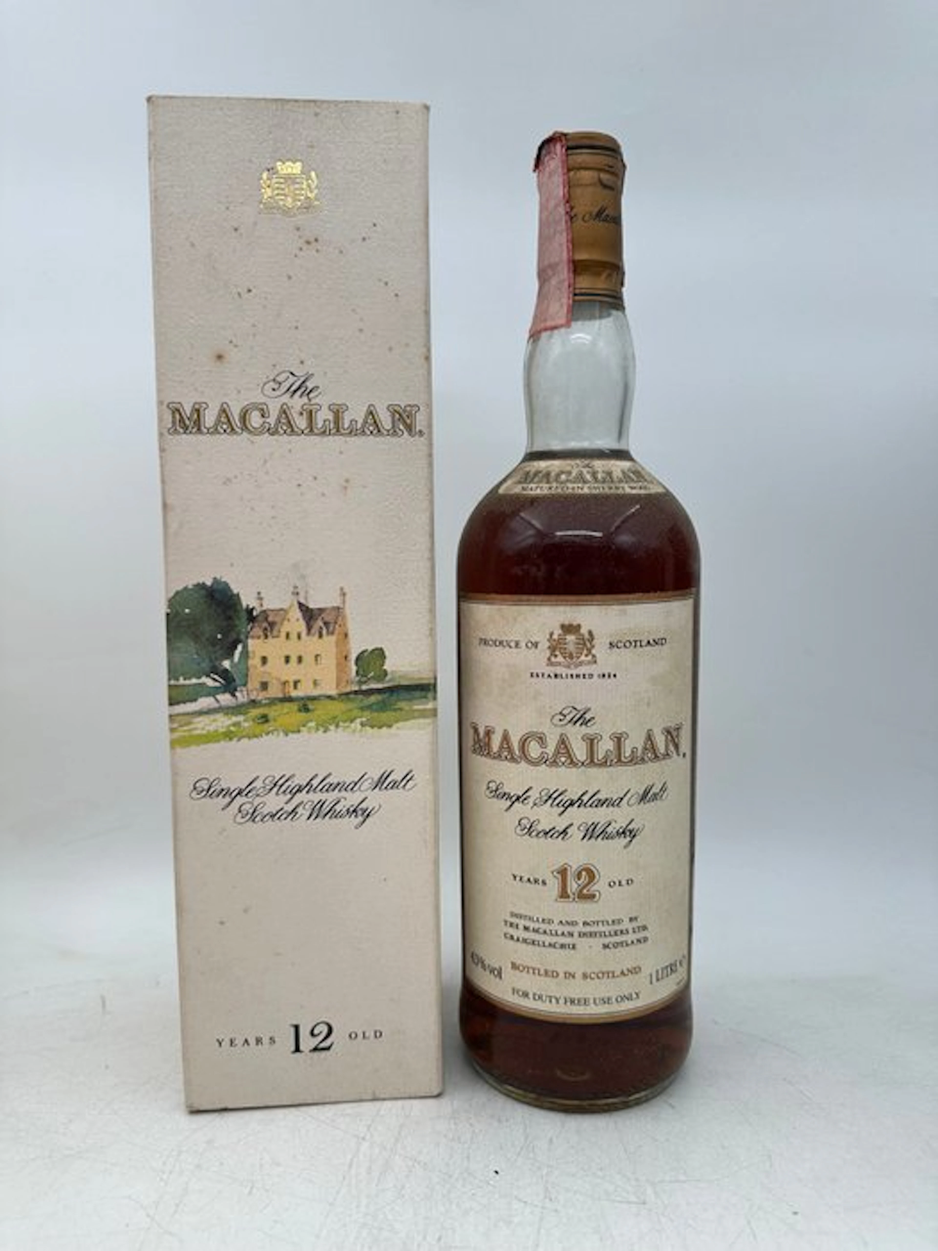 Macallan 12 years old For Duty Free Use Only - b. 1990s - 1 Litre