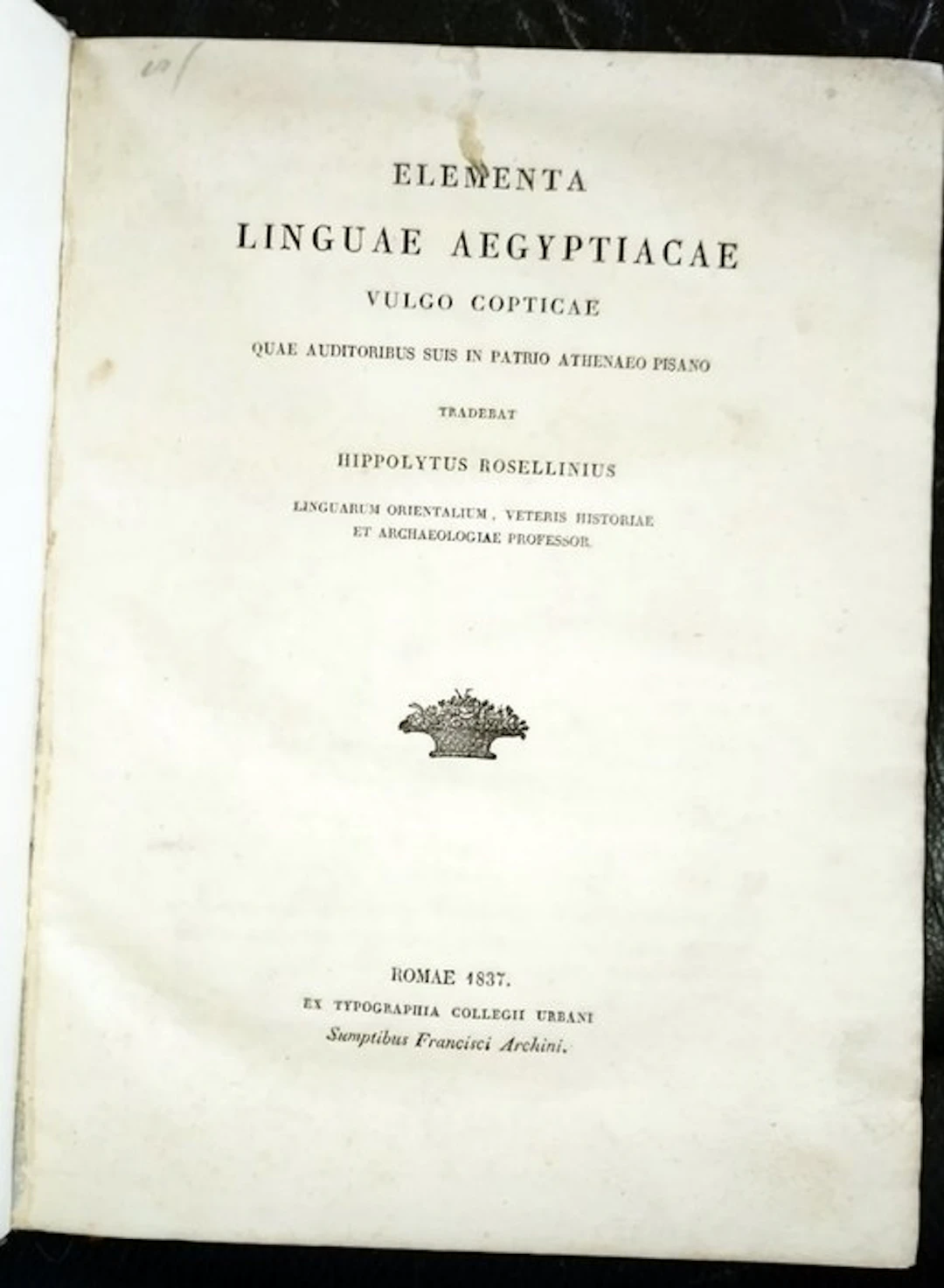 Ippolito Rosellini - lementa linguae Aegyptiacae vulgo Copticae