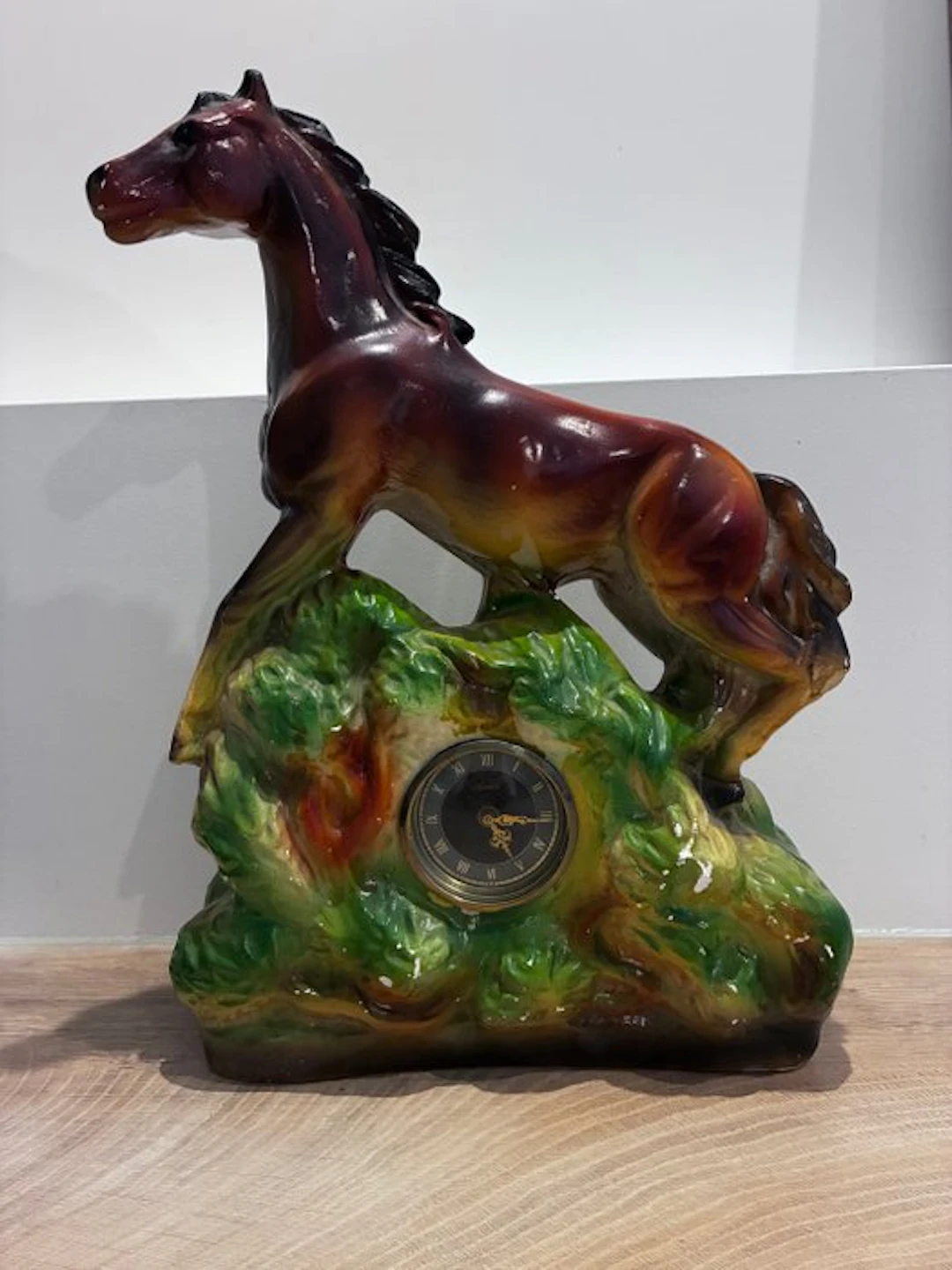 Floor clock - Ceramic - 1950-1960 - Ceramic horse clock 1953