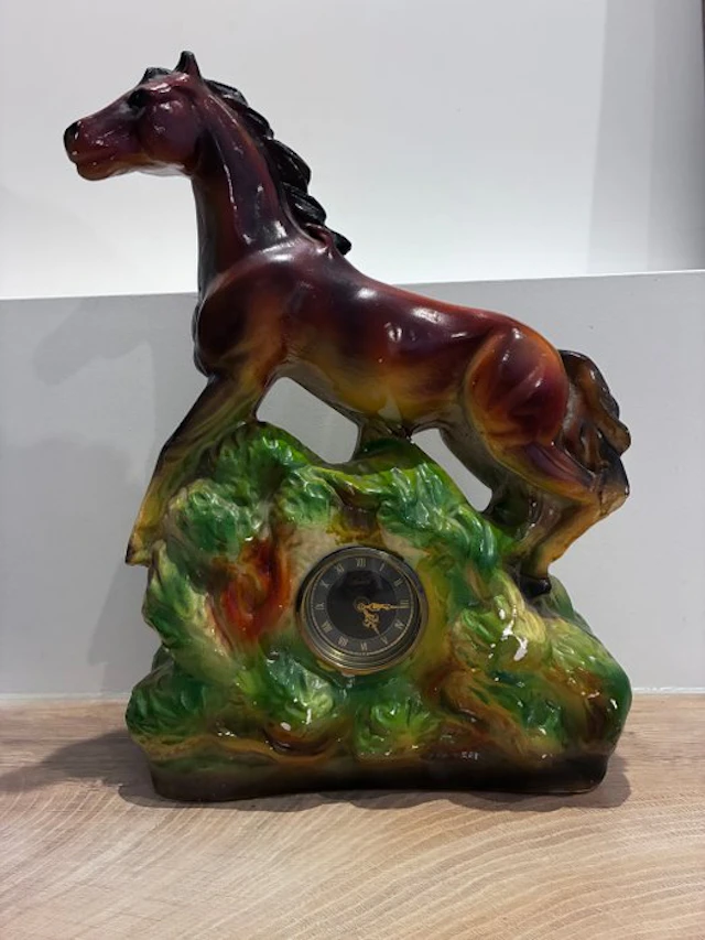 Floor clock - Ceramic - 1950-1960 - Ceramic horse clock 1953