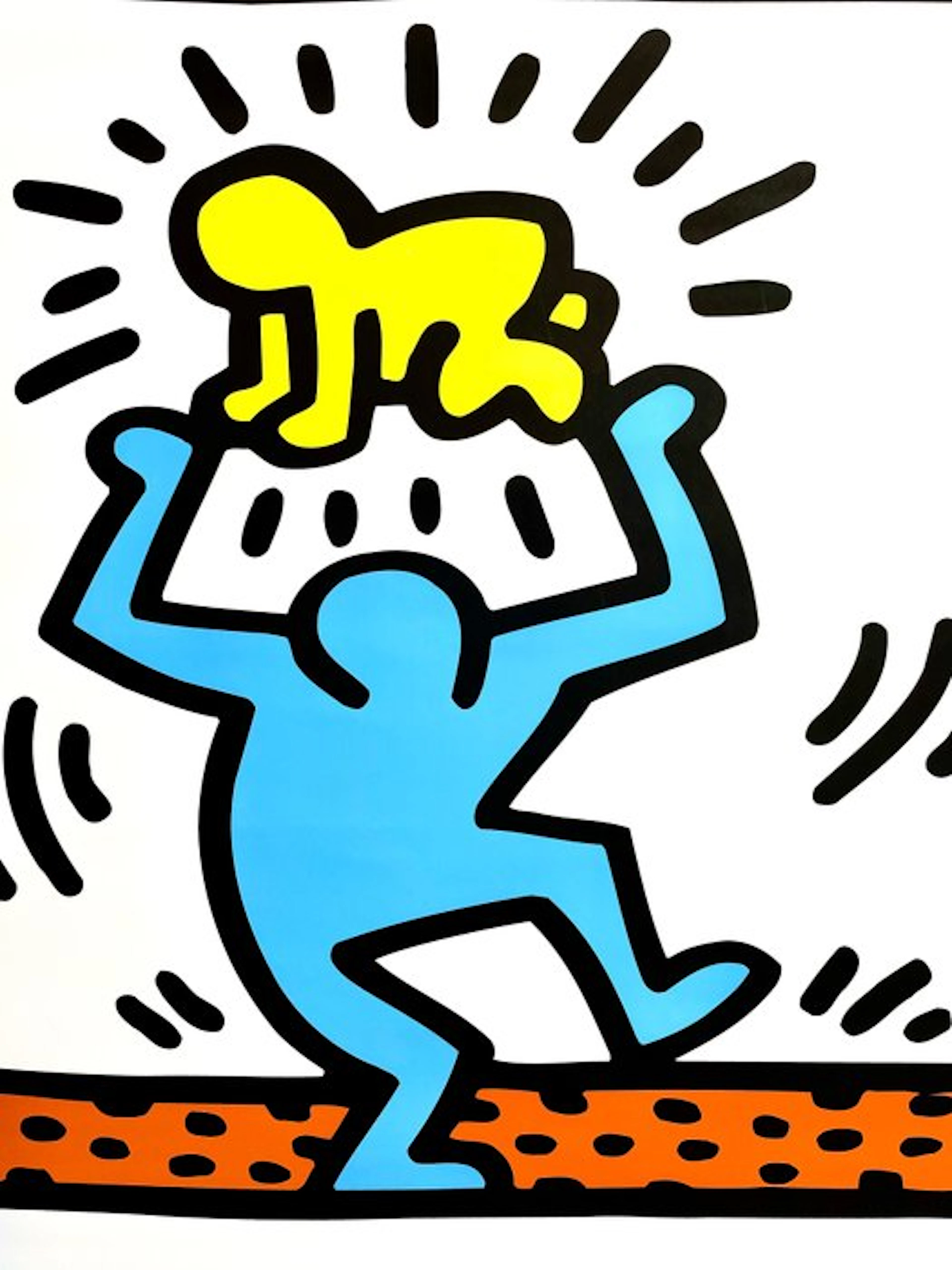 Keith Haring (after) - "Yellow baby" (1983) - 1990s