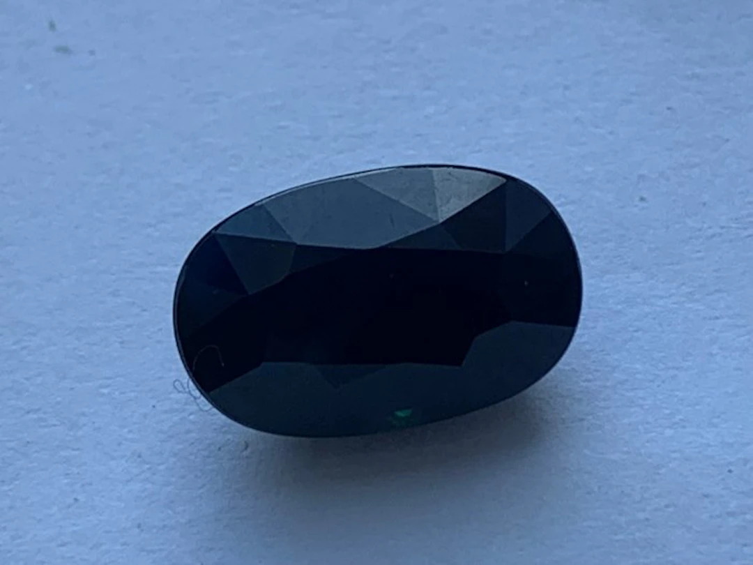 1 pcs Blue, Green Sapphire - 6.26 ct - Bellerophon Gemlab