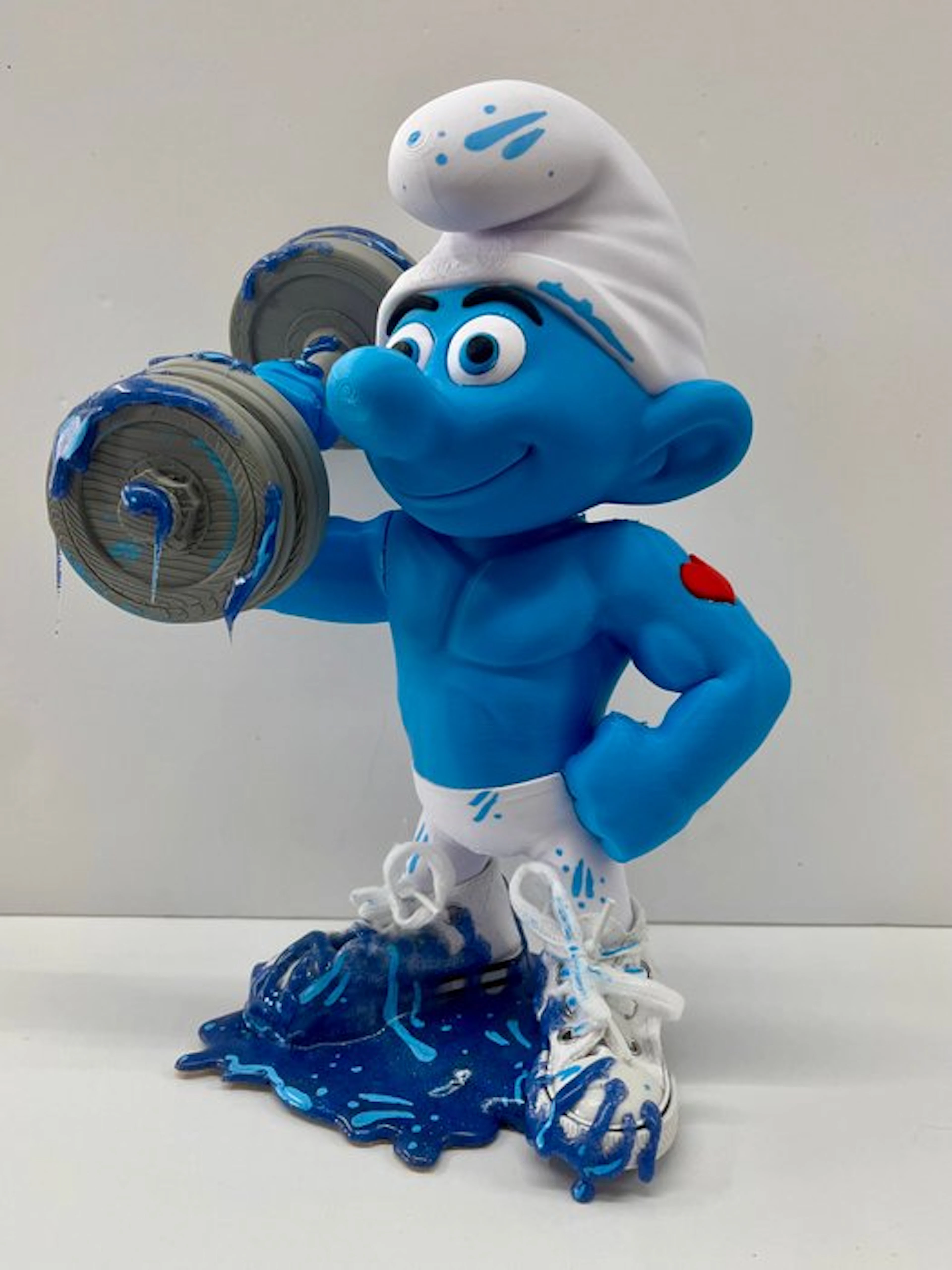 Alvin Silvrants - Fitness Pumping Iron Hefty Smurf...