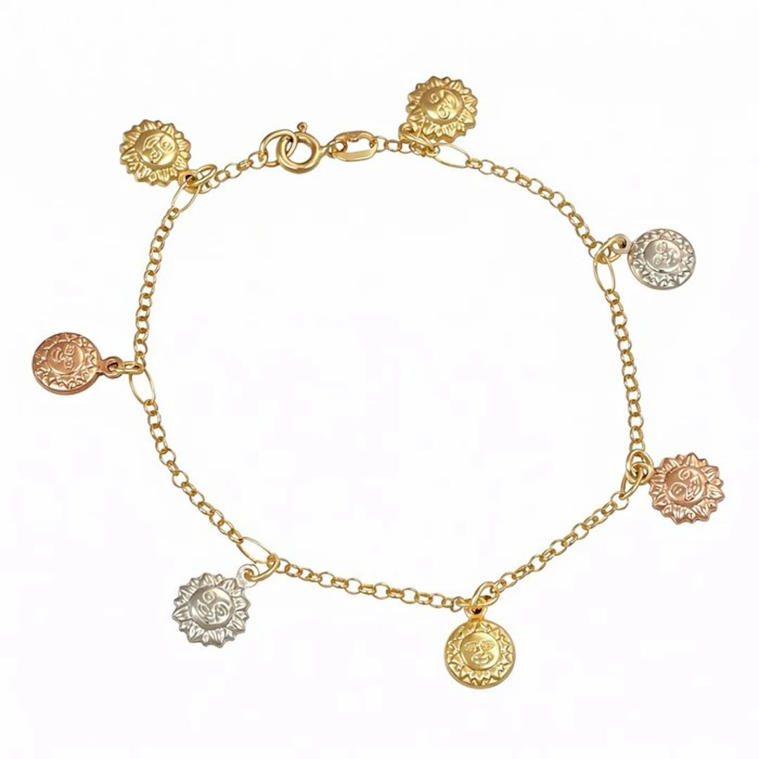 Bracelet - 18 kt. Yellow gold, Rose gold, White gold - Made in Italy - Handmade