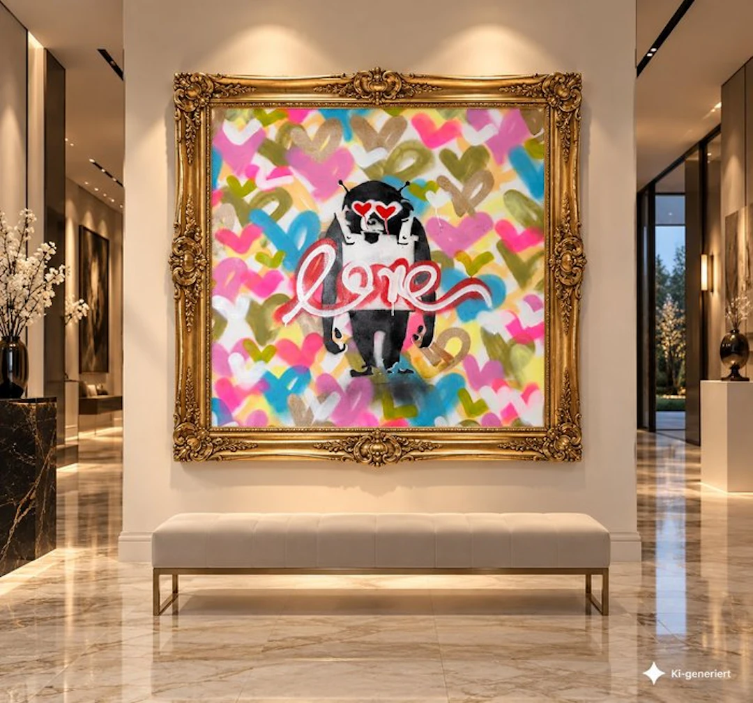 Timo Wedell - Embracing Love's Colors - XL - Street Banksy Art