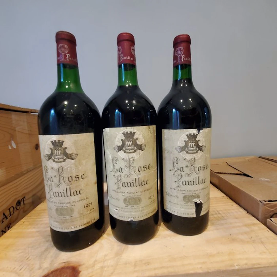 1971 & 1972 (2x) Chateau la Rose Pauillac - Pauillac - 3 Magnums (1.49L)