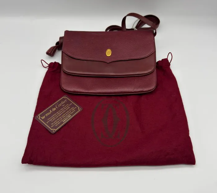 Cartier - Must de Cartier Vintage - Leather Crossbody Bag...