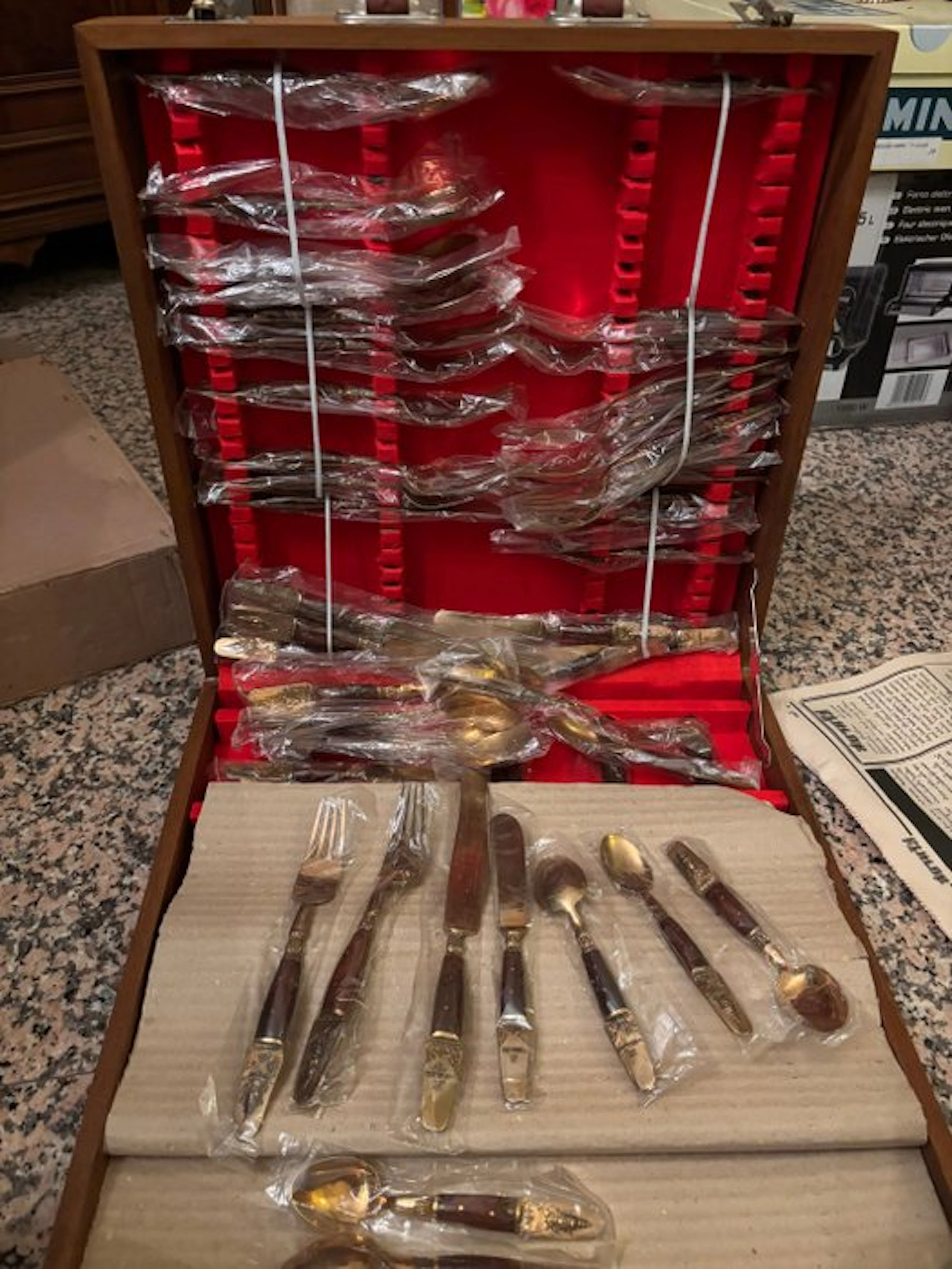 Cutlery set (45) - Brass - Thai cutlery