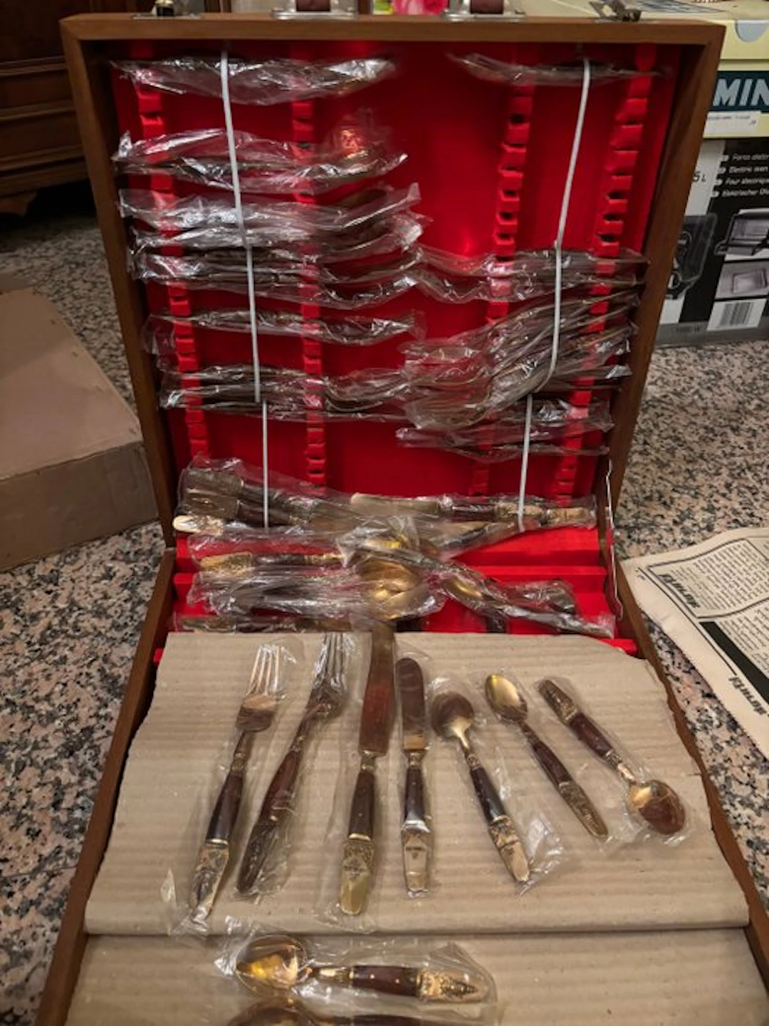 Cutlery set (45) - Brass - Thai cutlery