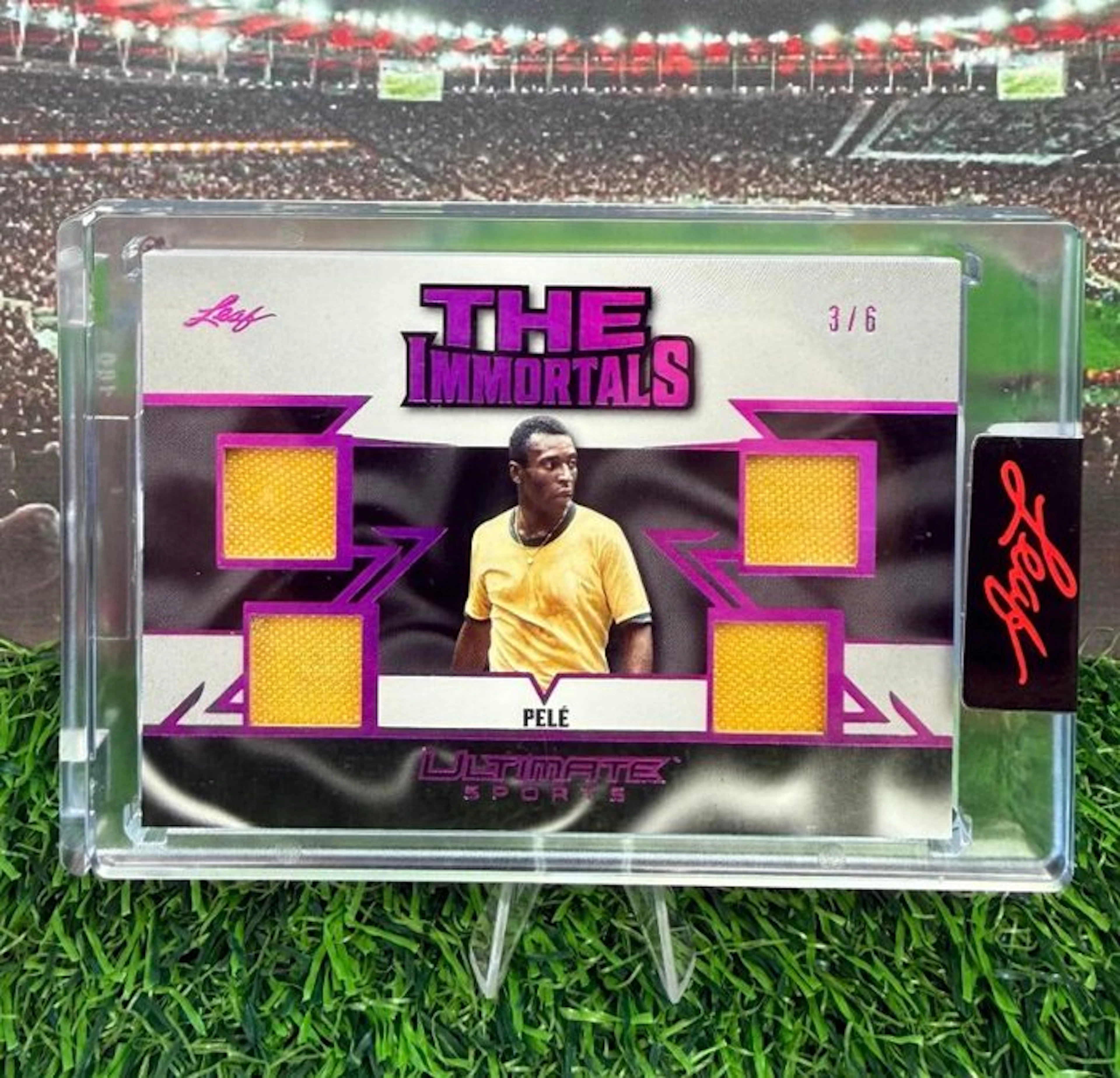 2024 Leaf - Pelé (3/5) Parallel - Game Used Memorabilia Card