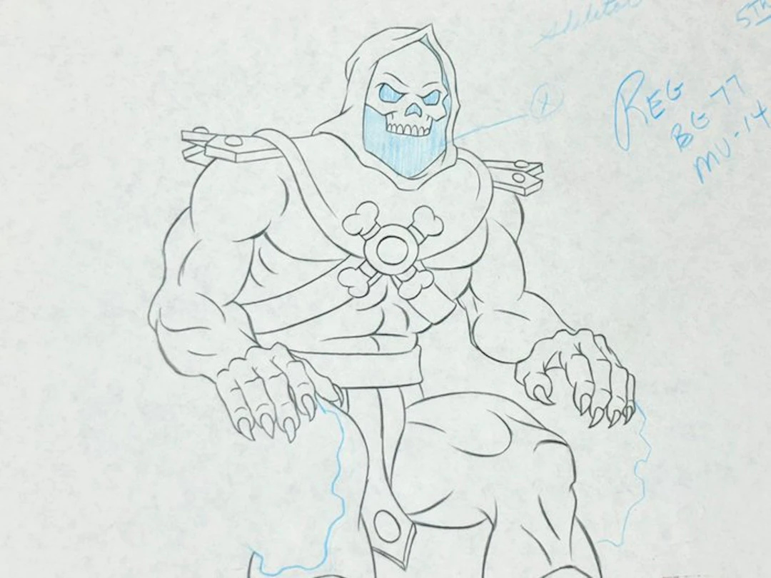Filmation - Original animation drawing of Skeletor...