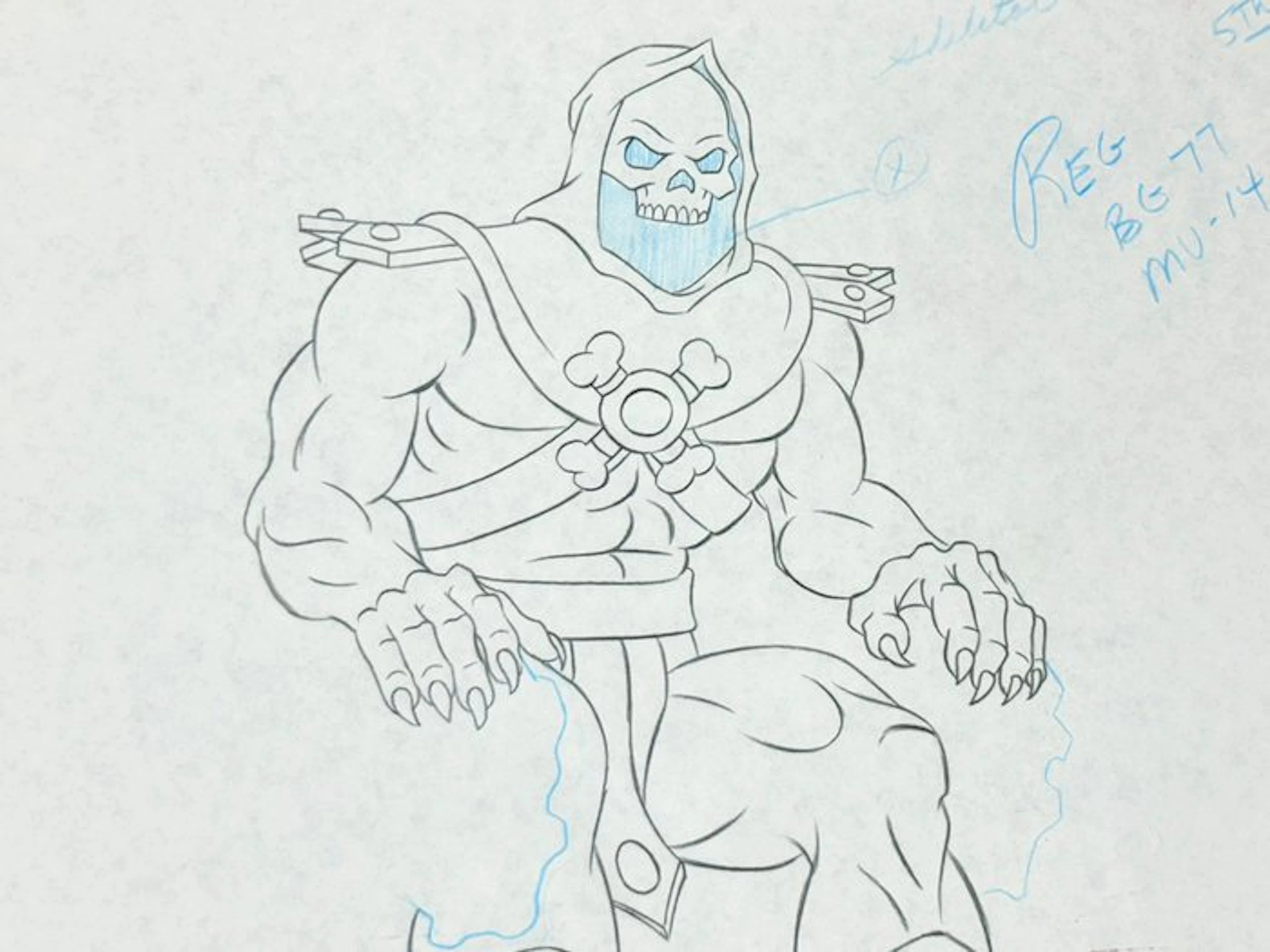 Filmation - Original animation drawing of Skeletor...