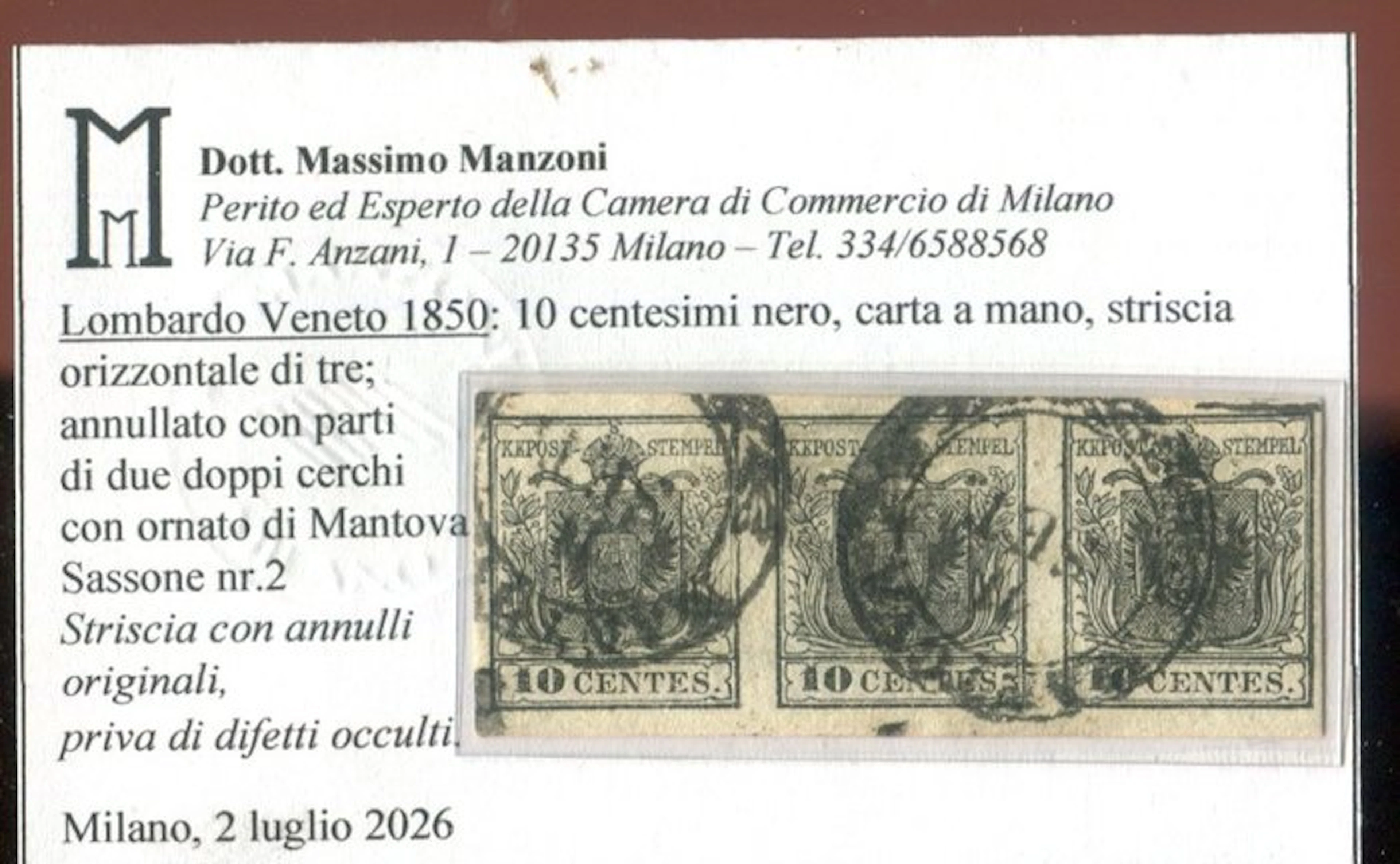 Italian Ancient States - Lombardo Veneto 1850 - 10...
