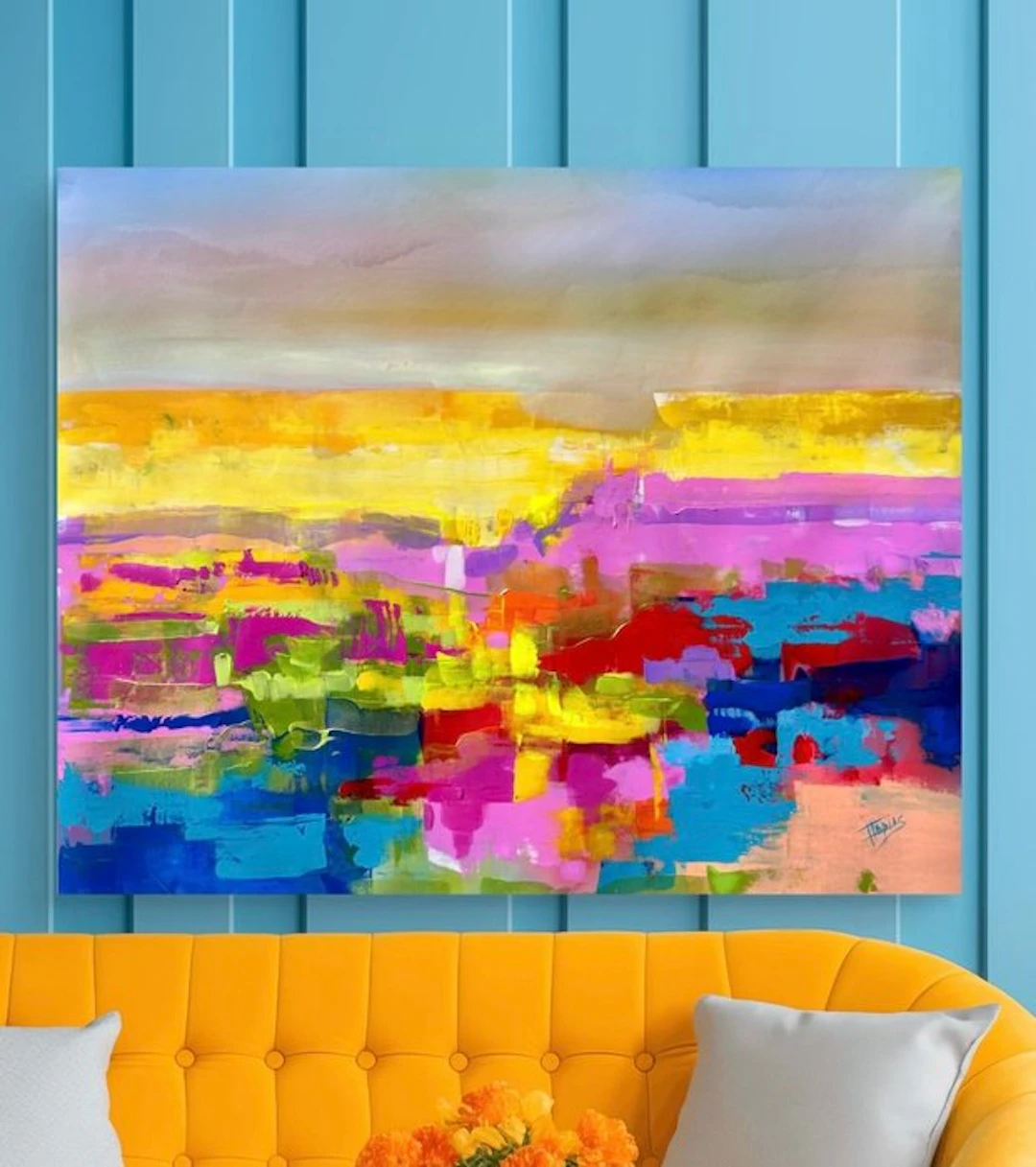 Isabel Tapias T - Bajo un cielo de calma velada XL. No reserve. Obra original