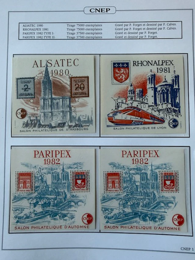 France - Complete collection of 'CNEP' leaflets, 1982–2009. Very good.