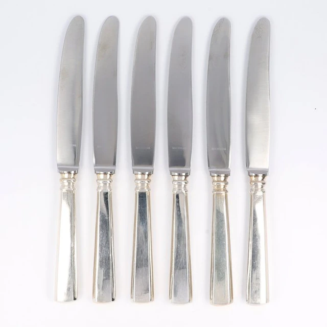 Koch & Bergfeld. Dinermes. Model Spaten. - Table knife (6) - .925 silver
