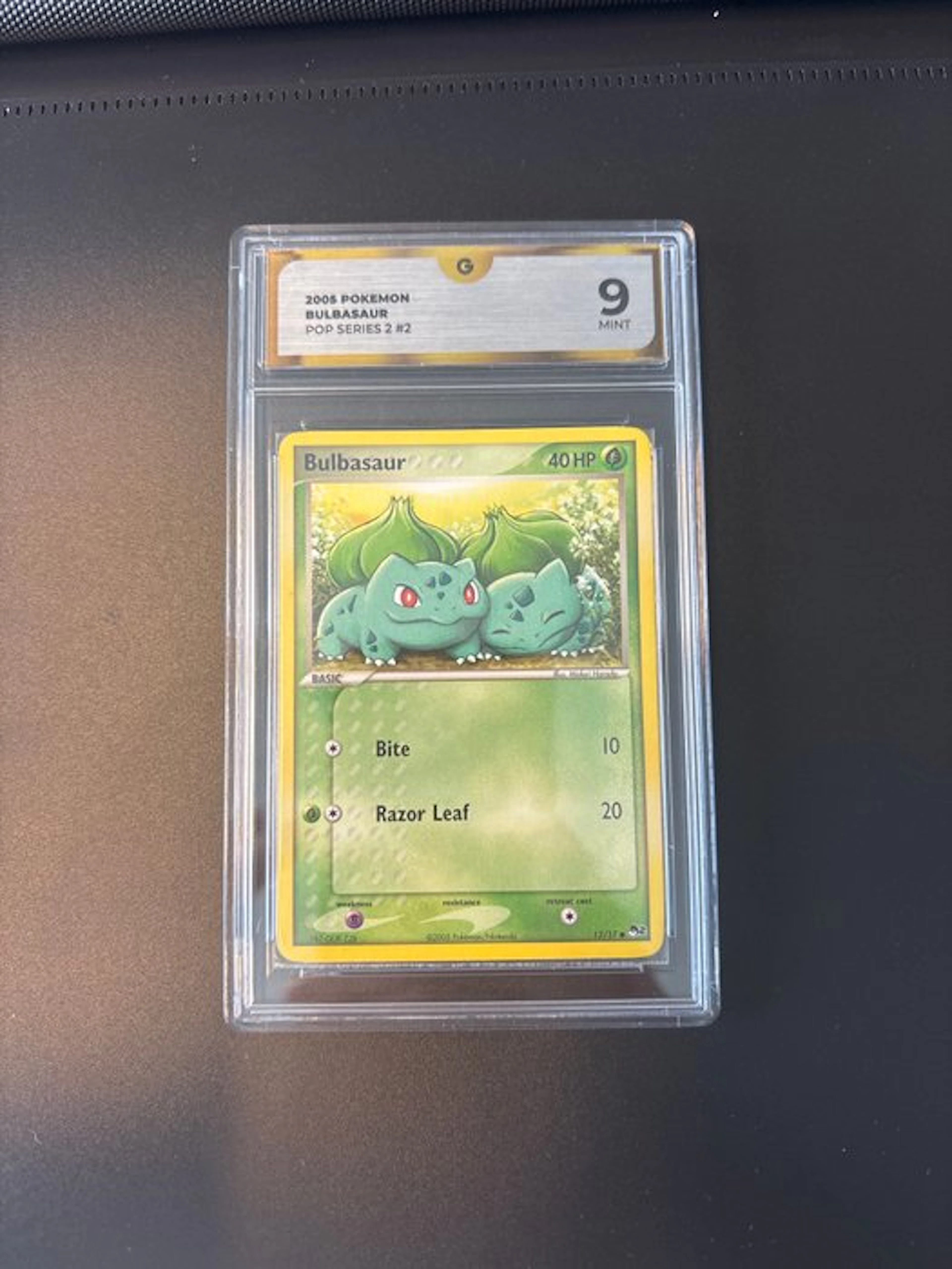 Pokémon - 1 Graded card - Bulbasaur POP SERIES 2 #2 - GG 9