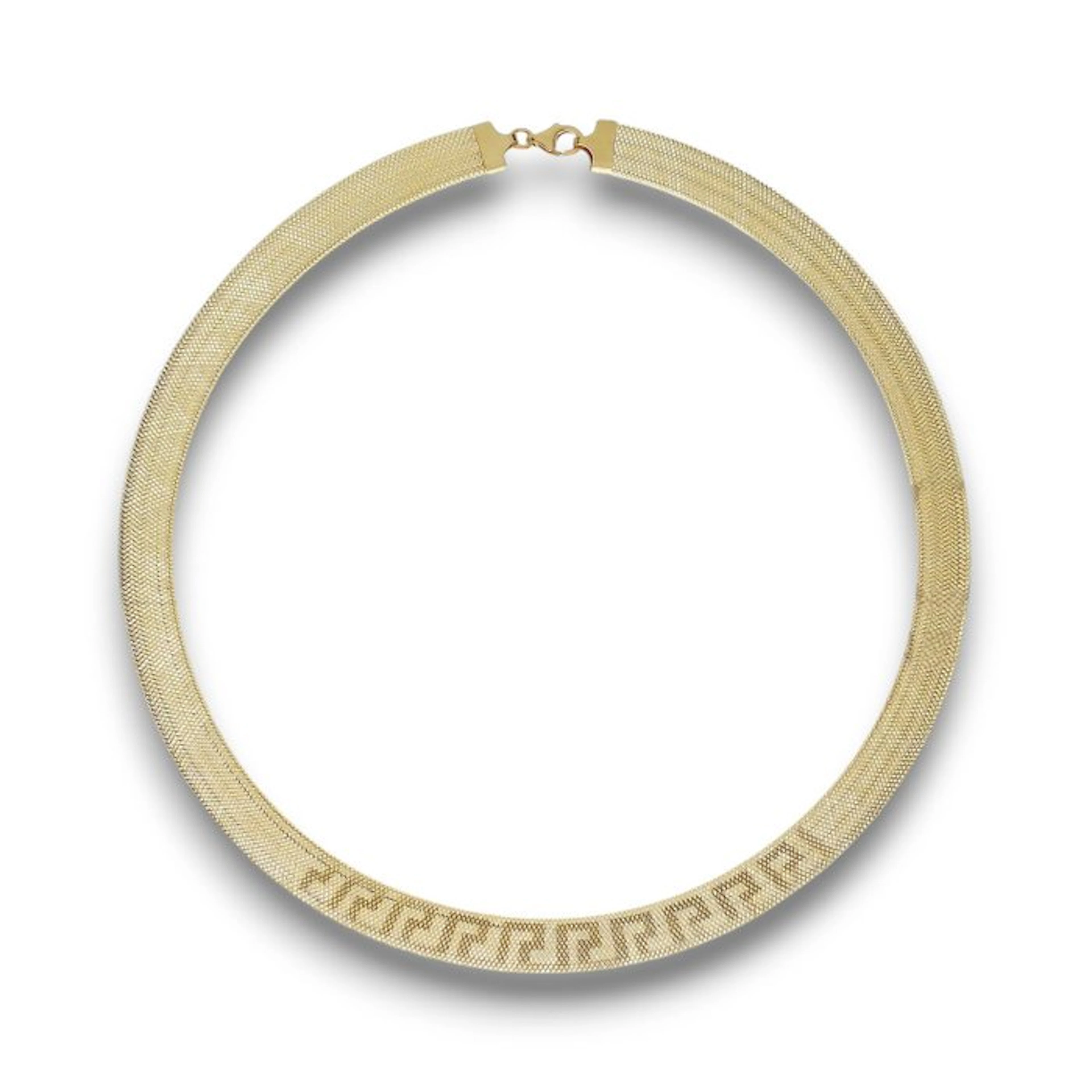 Necklace - 15 kt. Yellow gold - Choker necklace with Greek key, 11 g