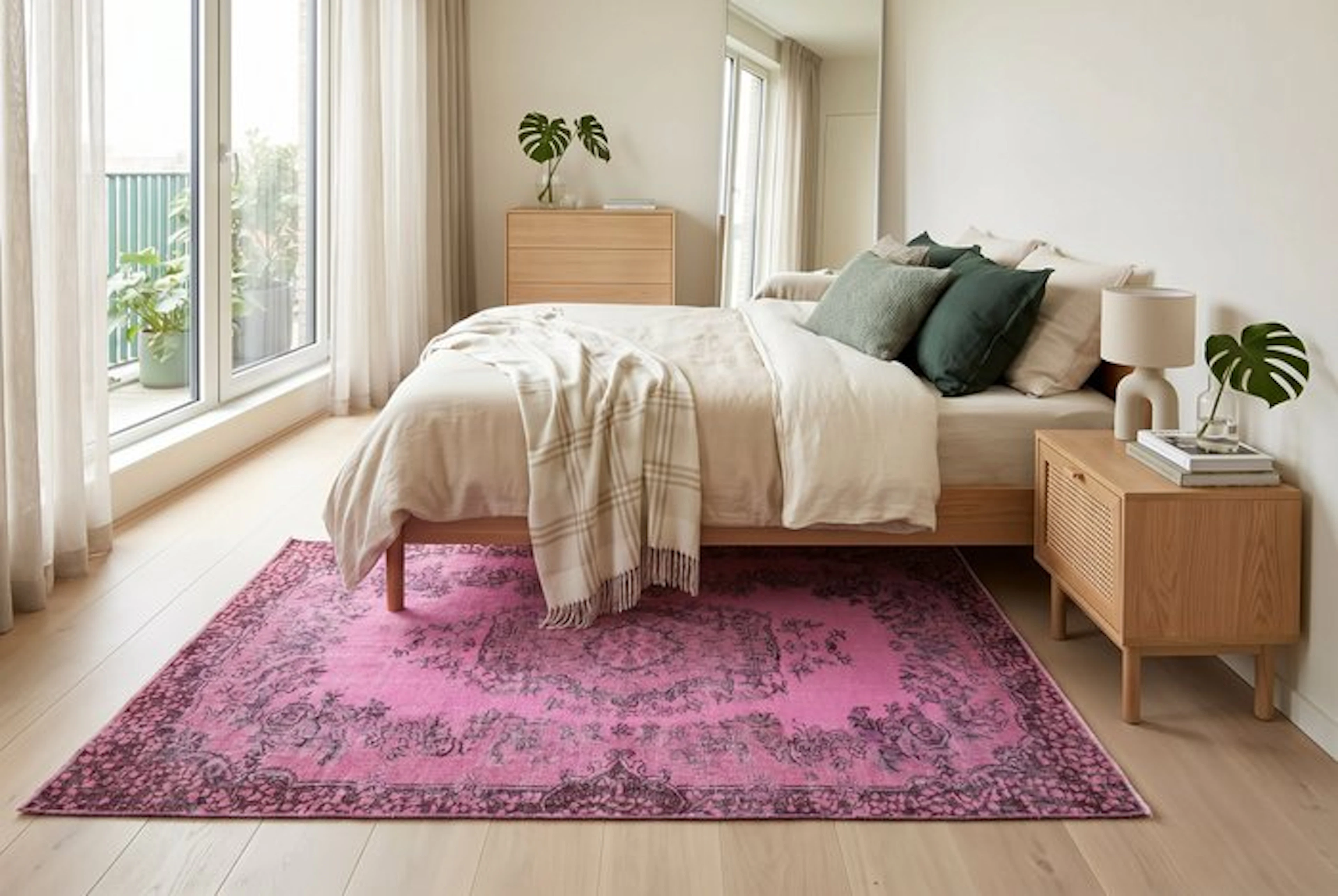 Pink vintage - Rug - 225 cm - 115 cm - With certificate