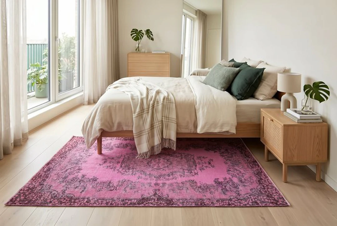 Pink vintage - Rug - 225 cm - 115 cm - With certificate