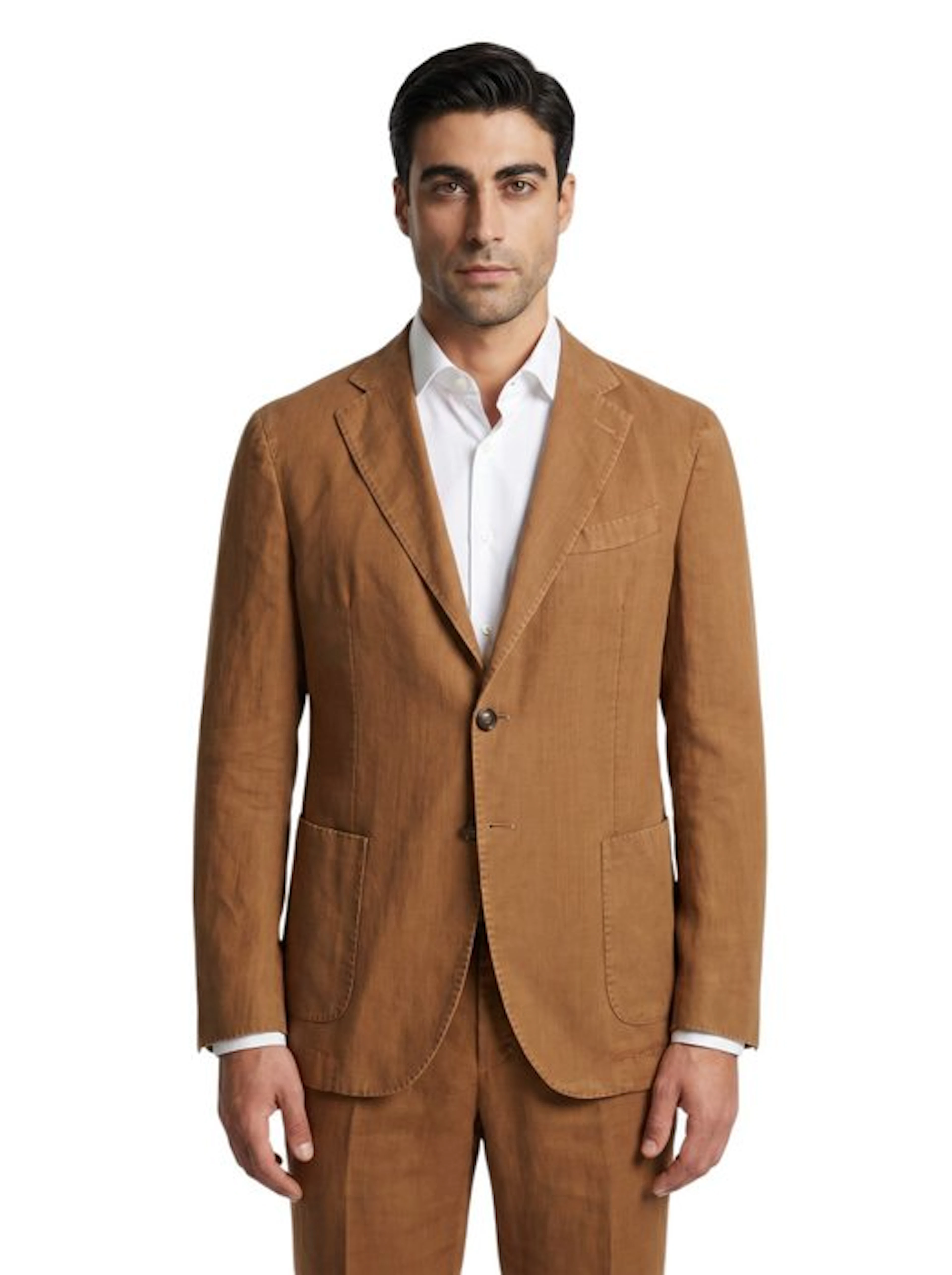 SANTANIELLO SALERNO - 50 IT - Suit Light Orange Wool...