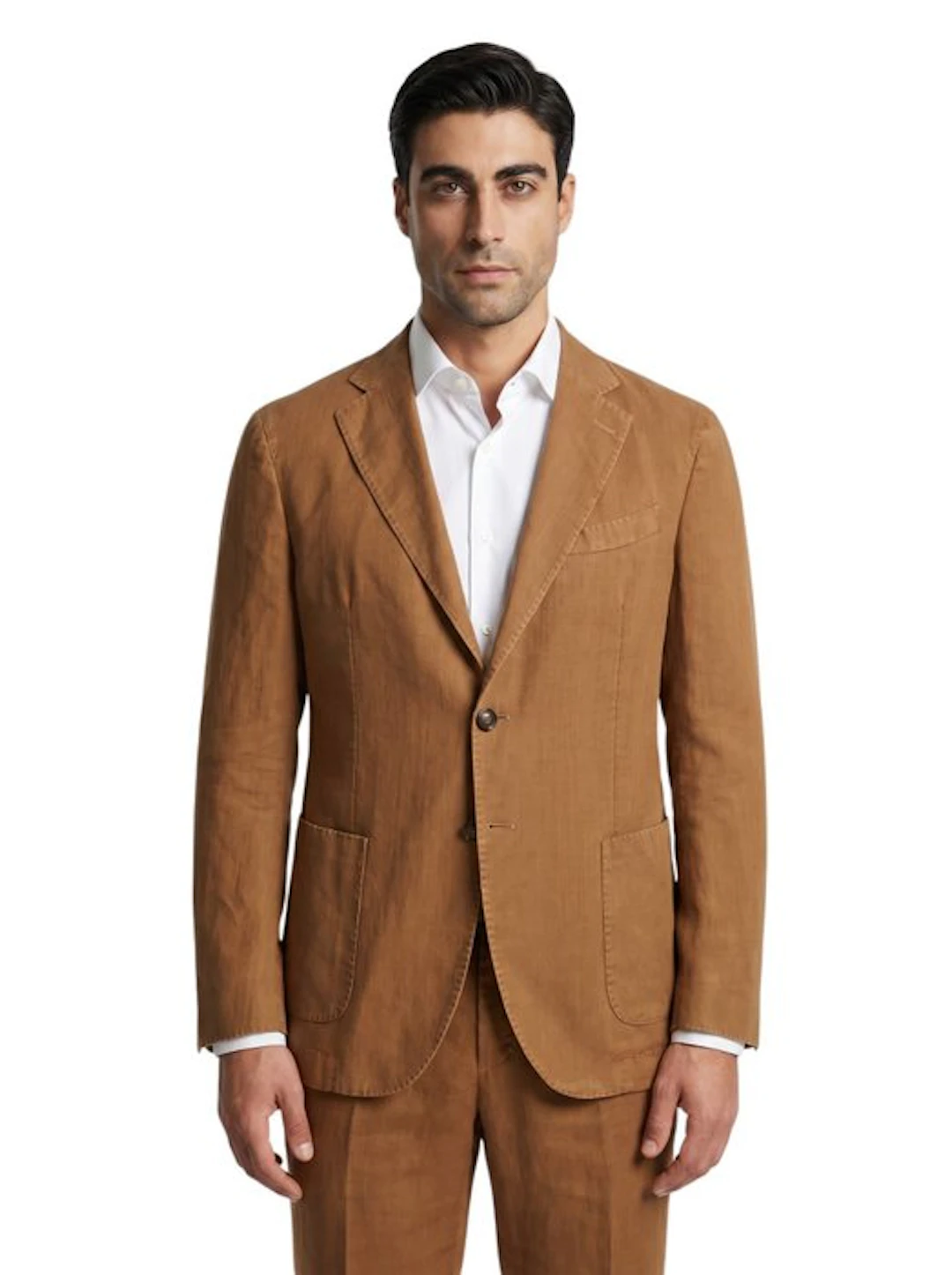 SANTANIELLO SALERNO - 50 IT - Suit Light Orange Wool...