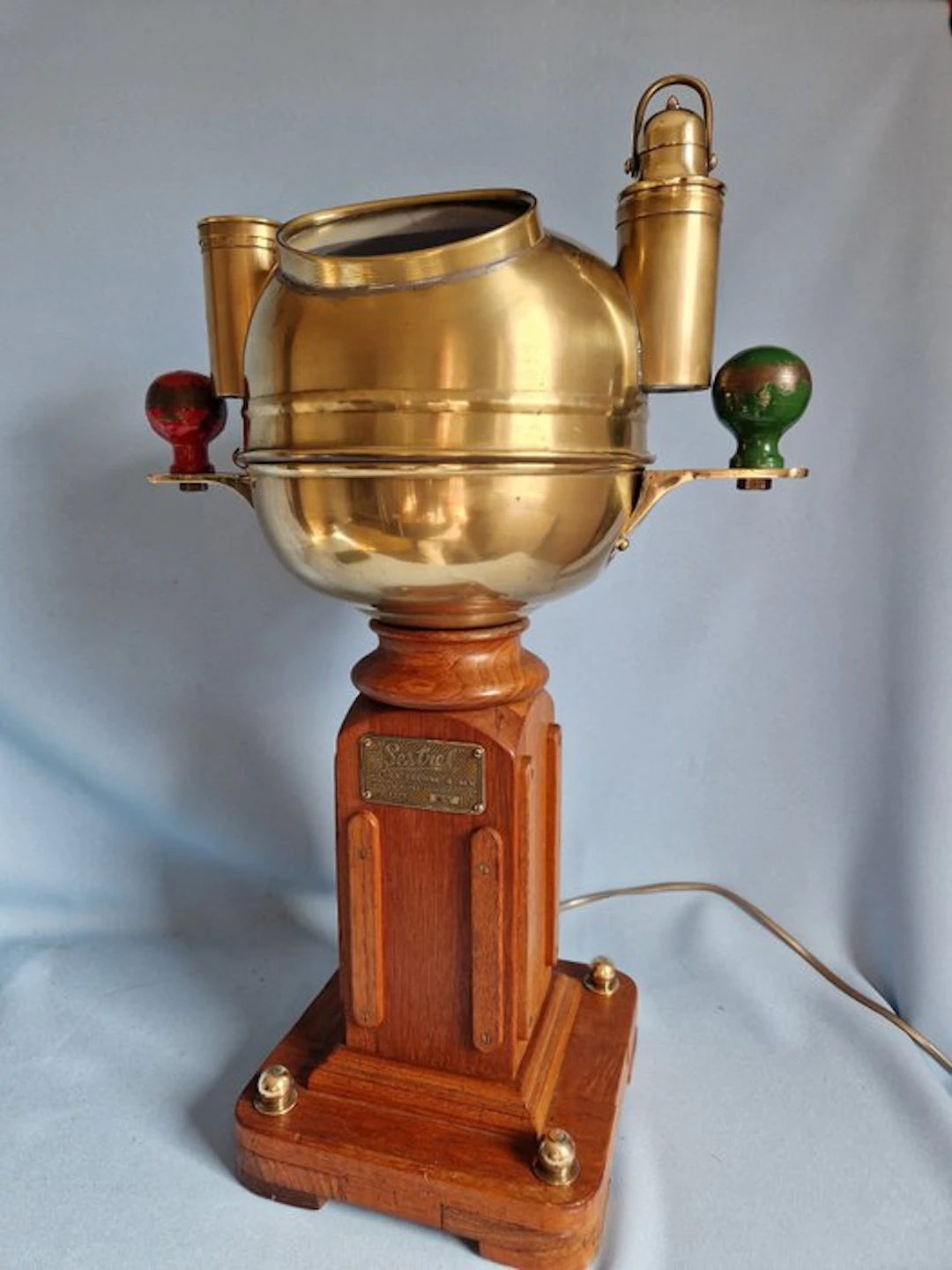 Compass - Brass, Glass, Wood - Coubro & Scrutton Ltd / Sestrel