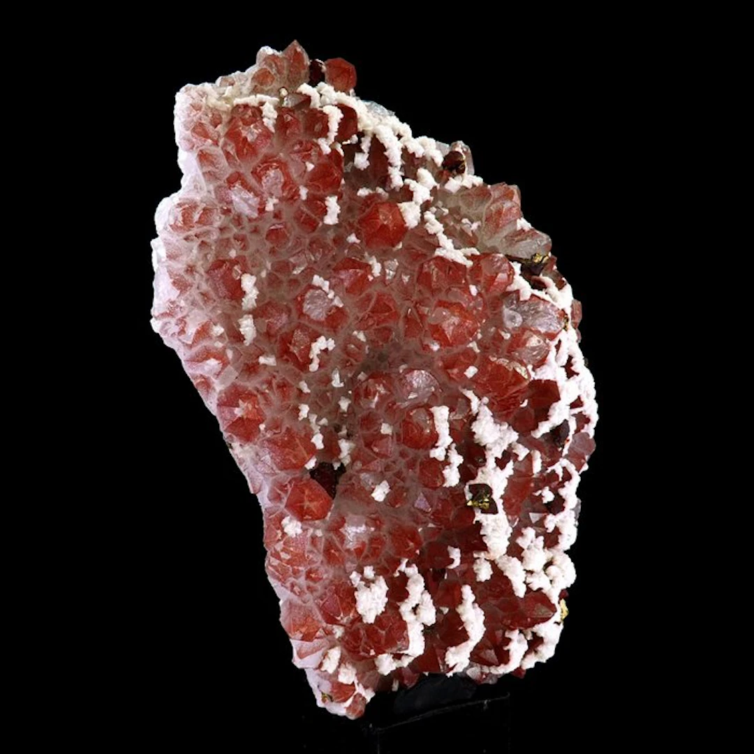 Chalcopyrite and Dolomite on hematoid Quartz - Fengjiashan mine