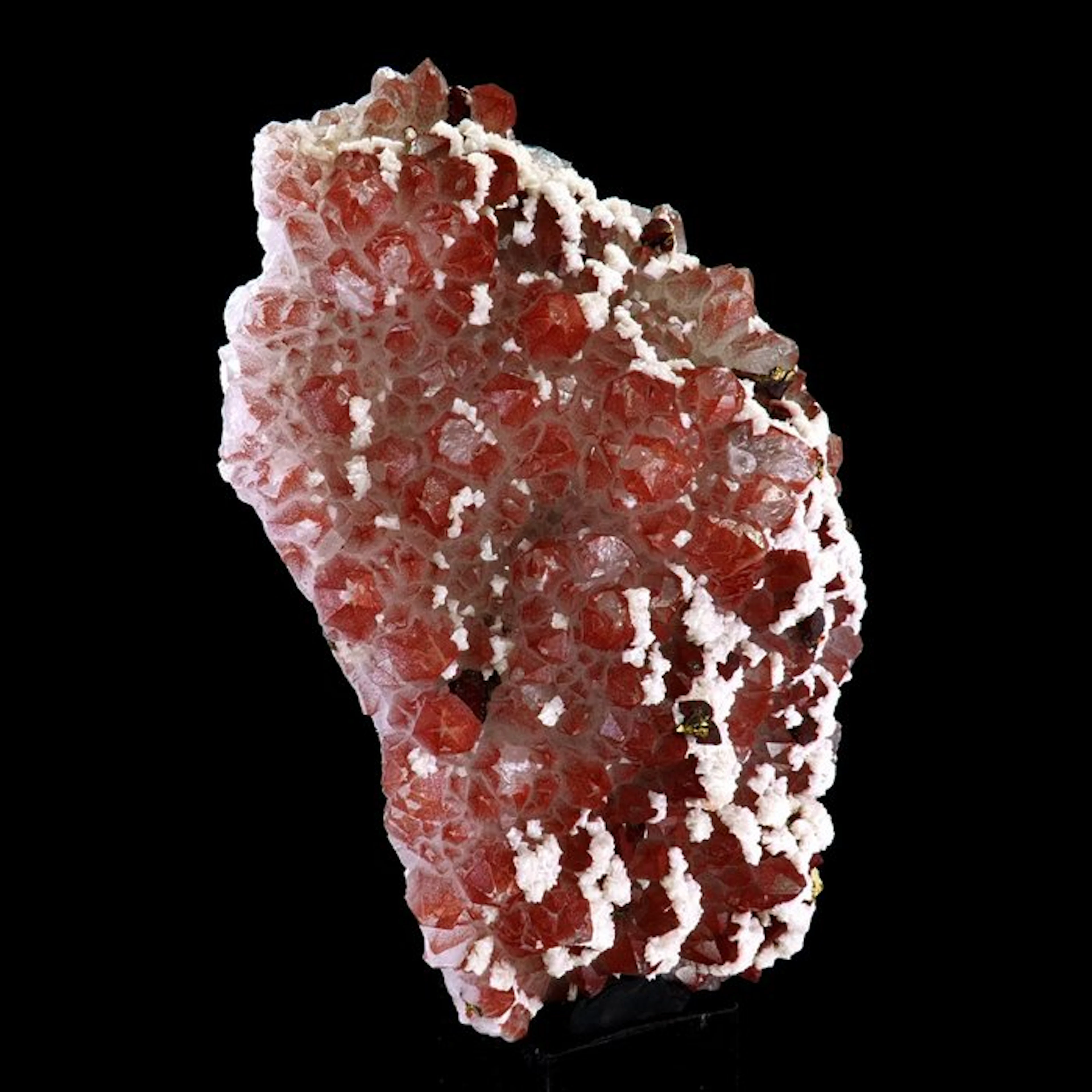 Chalcopyrite and Dolomite on hematoid Quartz - Fengjiashan mine