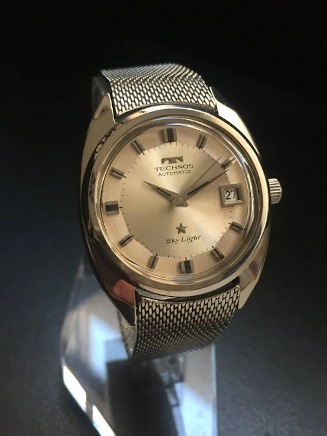 Technos - Sky Light Dial Pie-Pan Automatic Full Genuine...